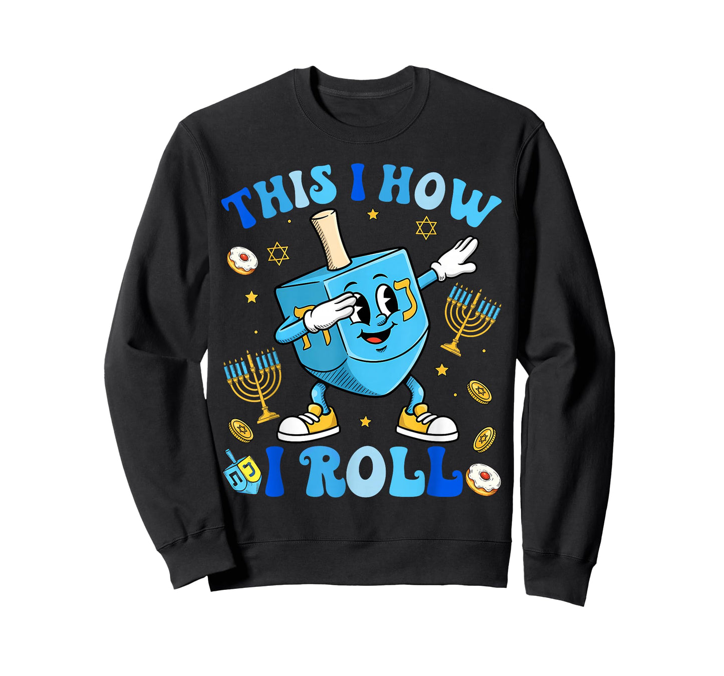 Funny Dreidel Dabbing Hanukkah Shirt Menorah Chanukah Jewish T-Shirt