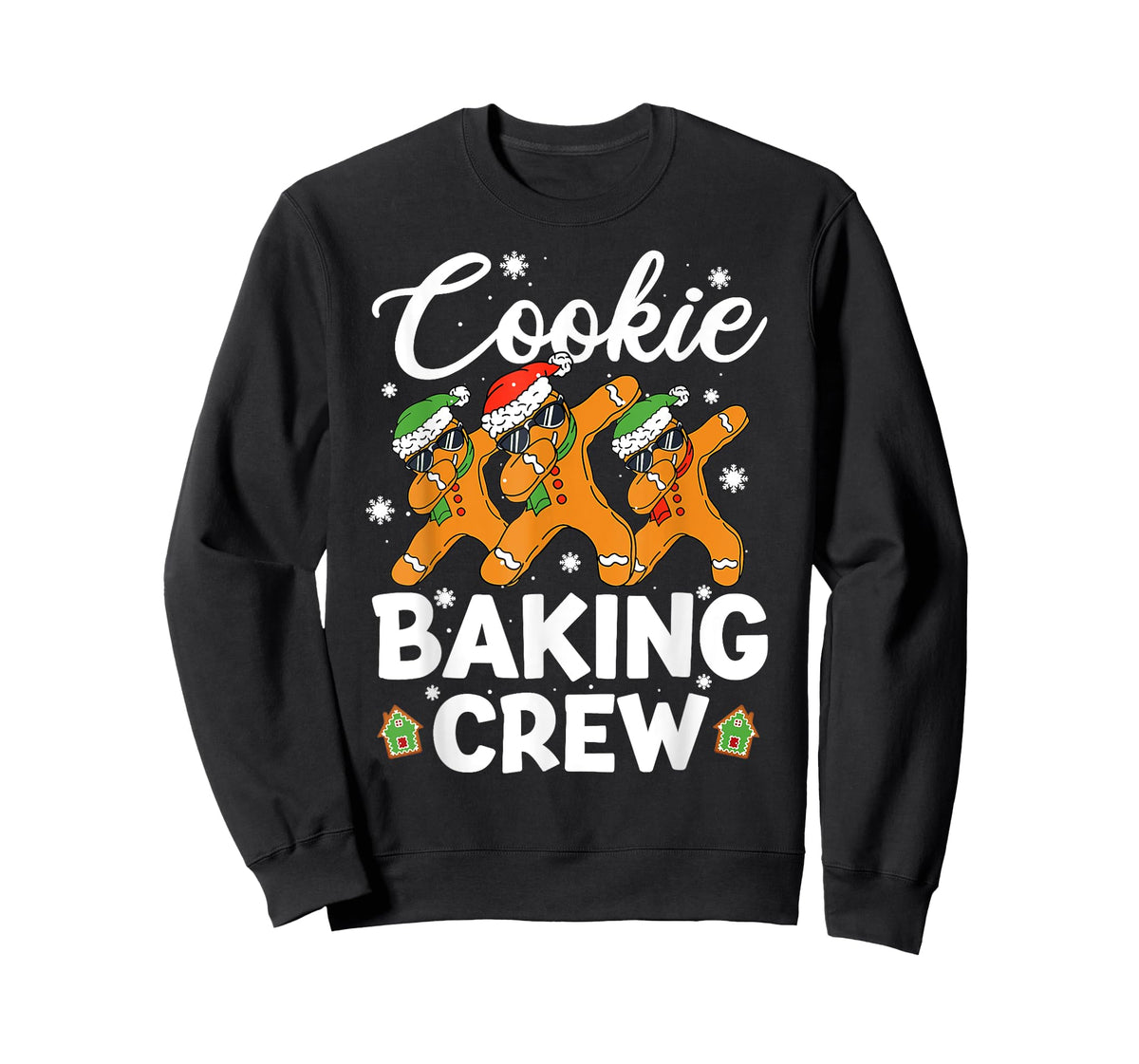 Dancing Gingerbread Man Cookie Baking Crew Christmas Funny T-Shirt