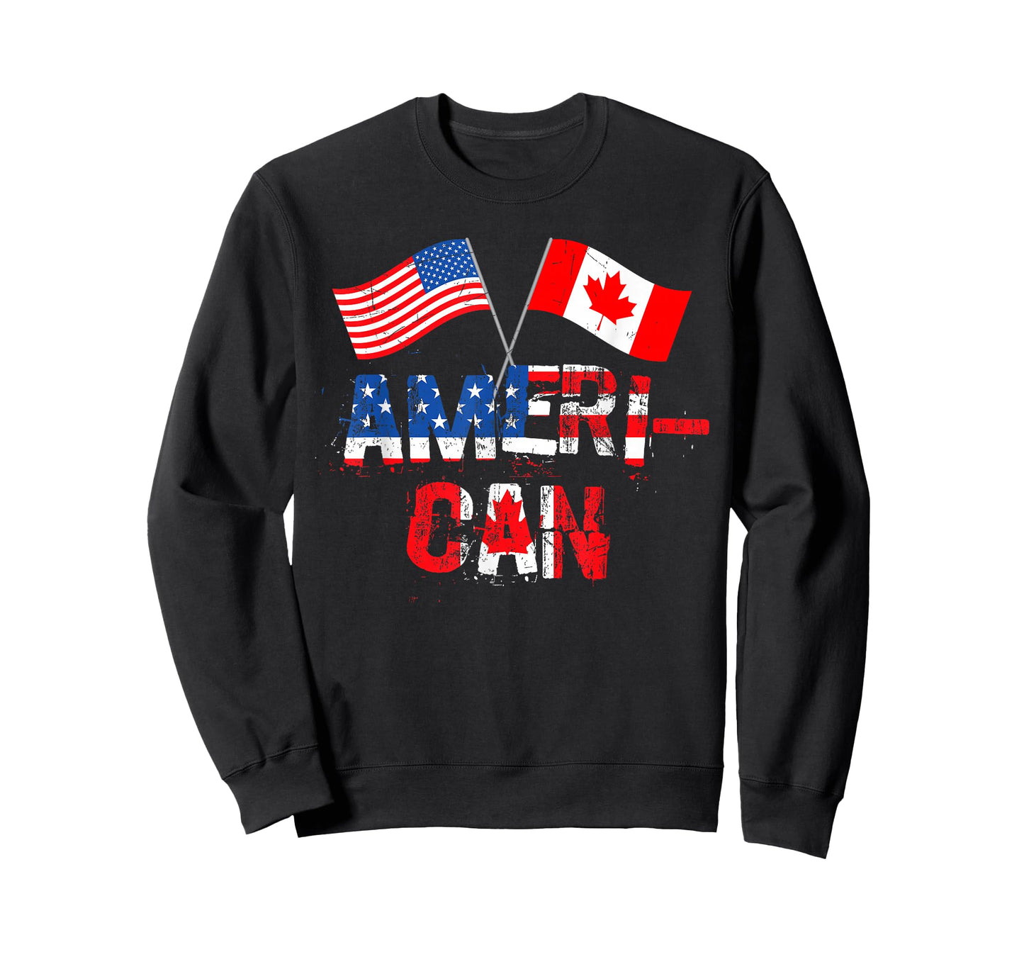 Retro Ameri-Can Canada USA Flag Patriotic Canadian American T-Shirt