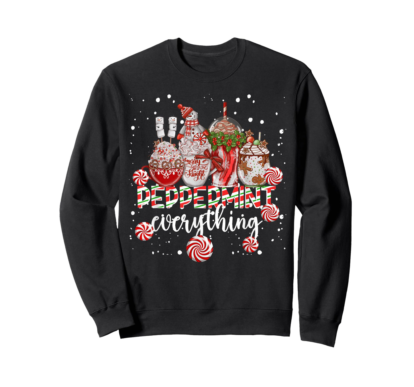 Christmas Peppermint Everything Coffee Chocolate Mocha Xmas T-Shirt