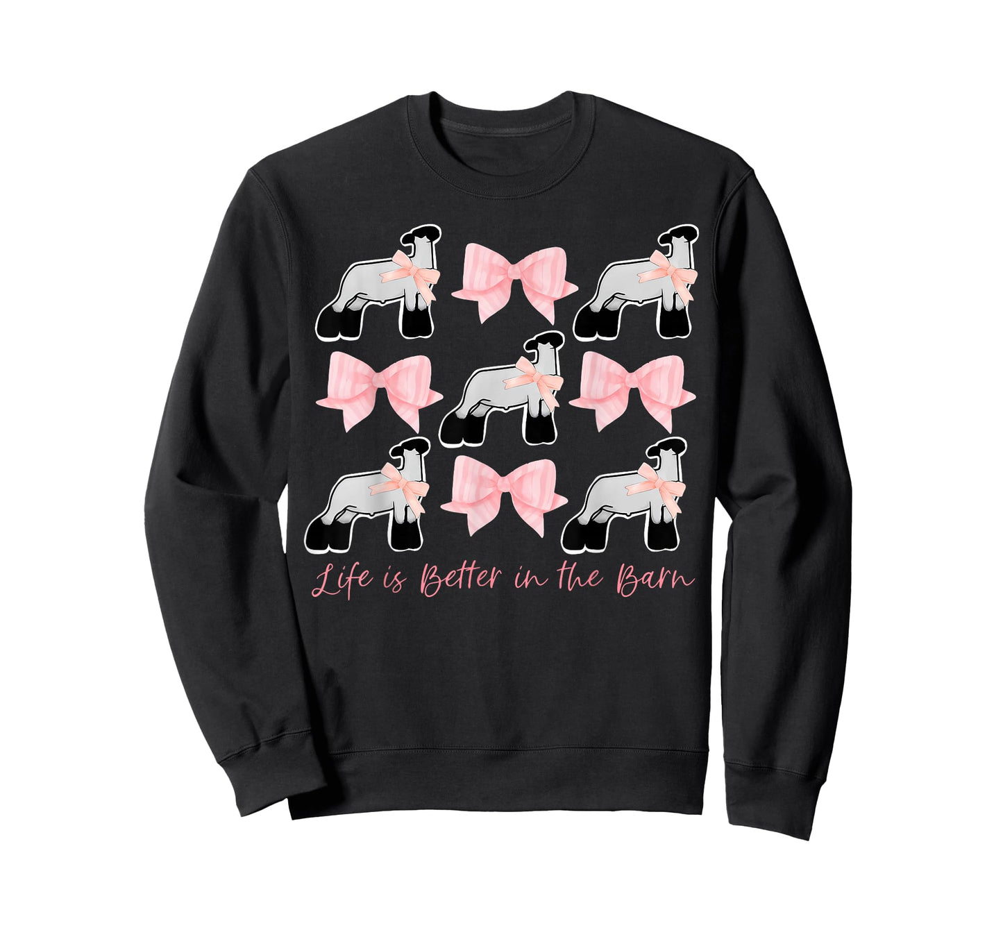 Coquette Bow Show Lamb Breeder Stock Show Mom Livestock T-Shirt