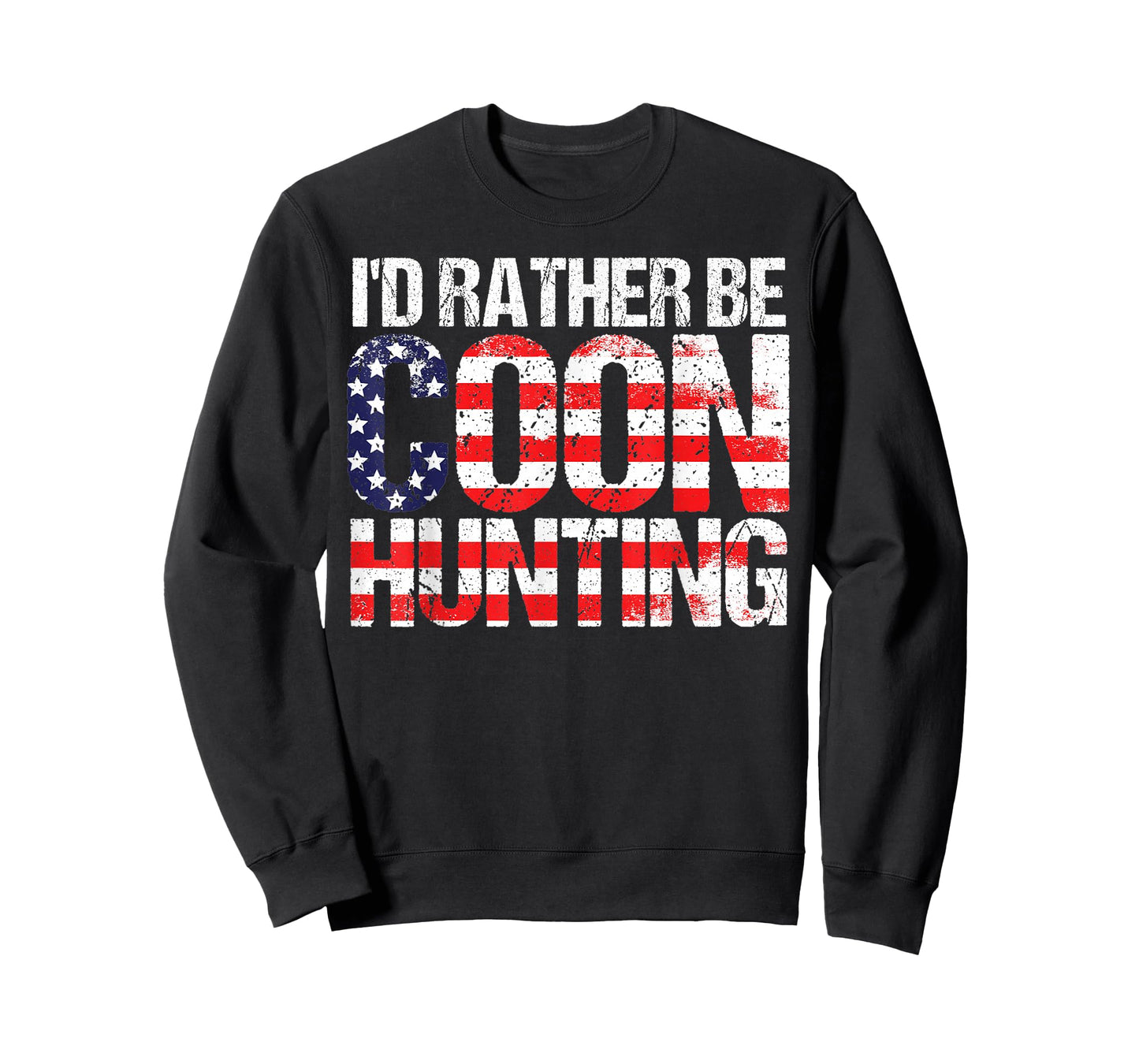 Coon Hunting Shirt American Flag Funny Raccoon Hunting T-Shirt