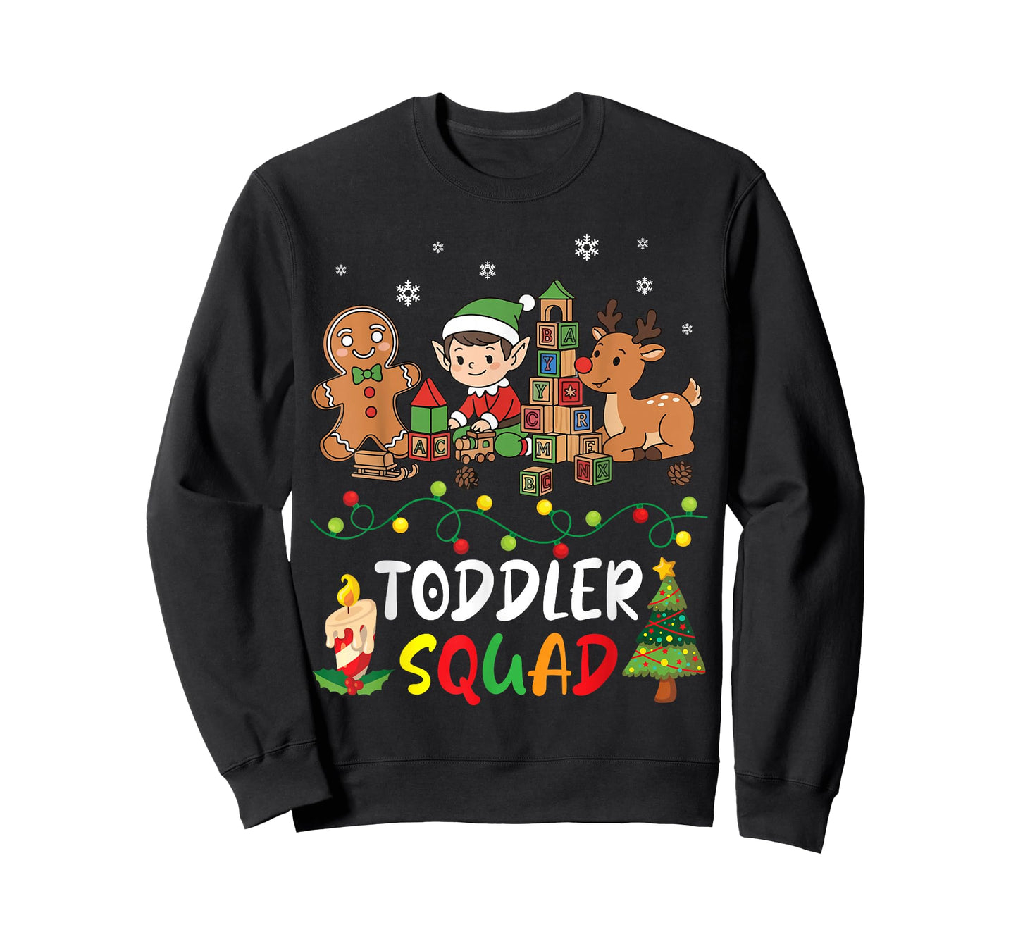 Toddler Squad Elf Reindeer Students Merry Christmas Teacher T-Shirt