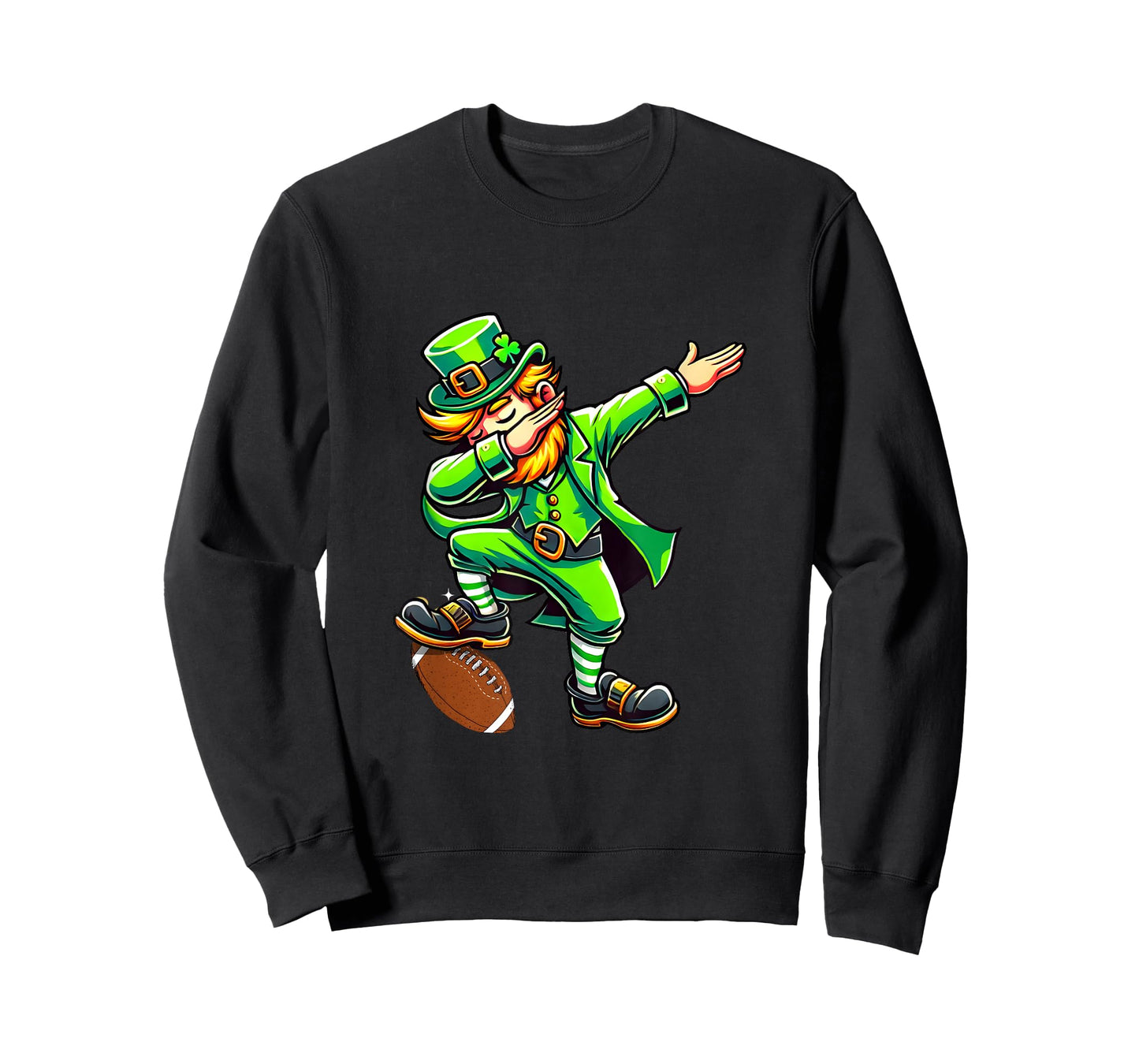 Dabbing Leprechaun Football St Patrick's Day Fun Design for T-Shirt