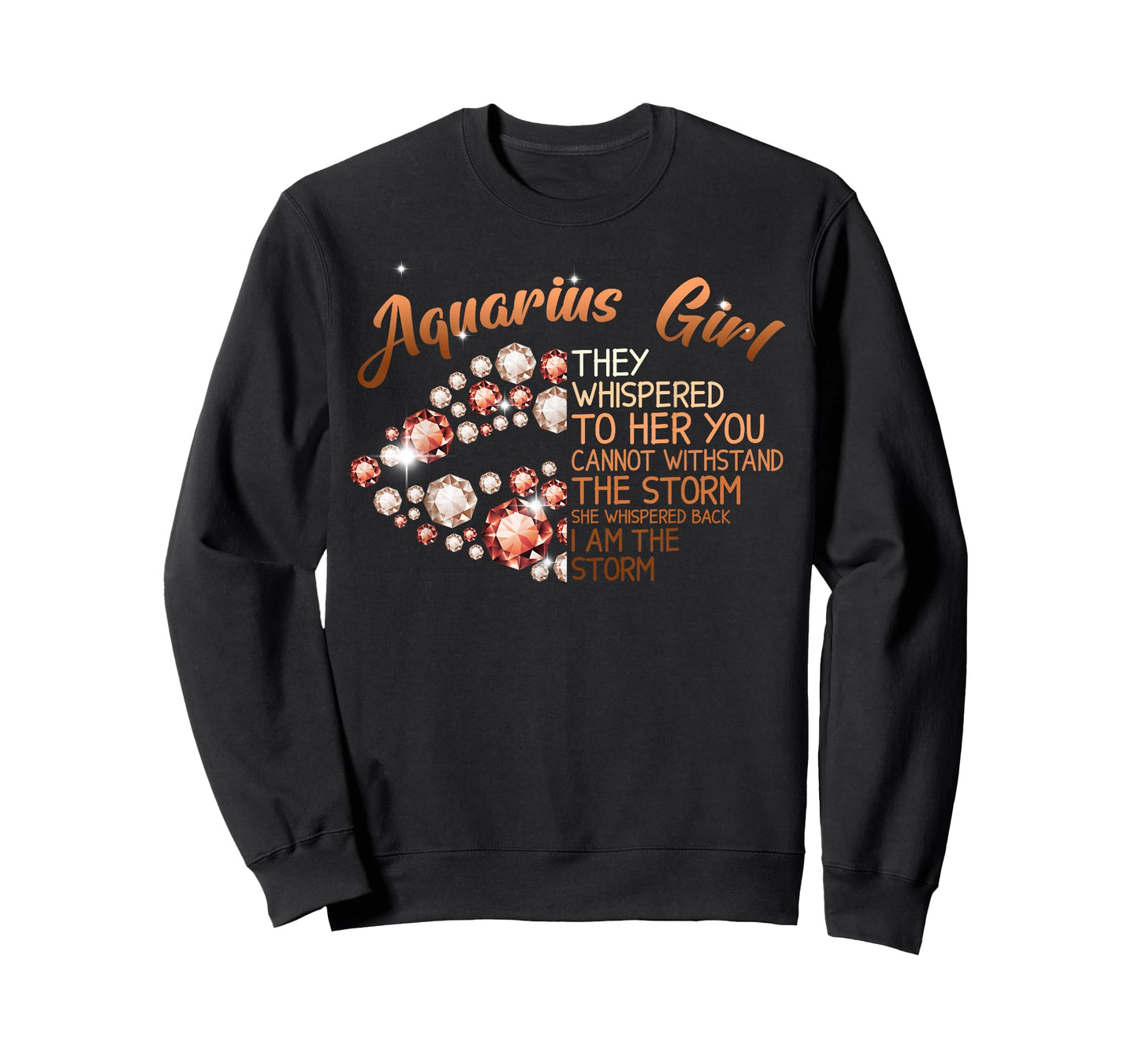 Aquarius Girl Black Lips Melanin Queen Birthday Women T-Shirt