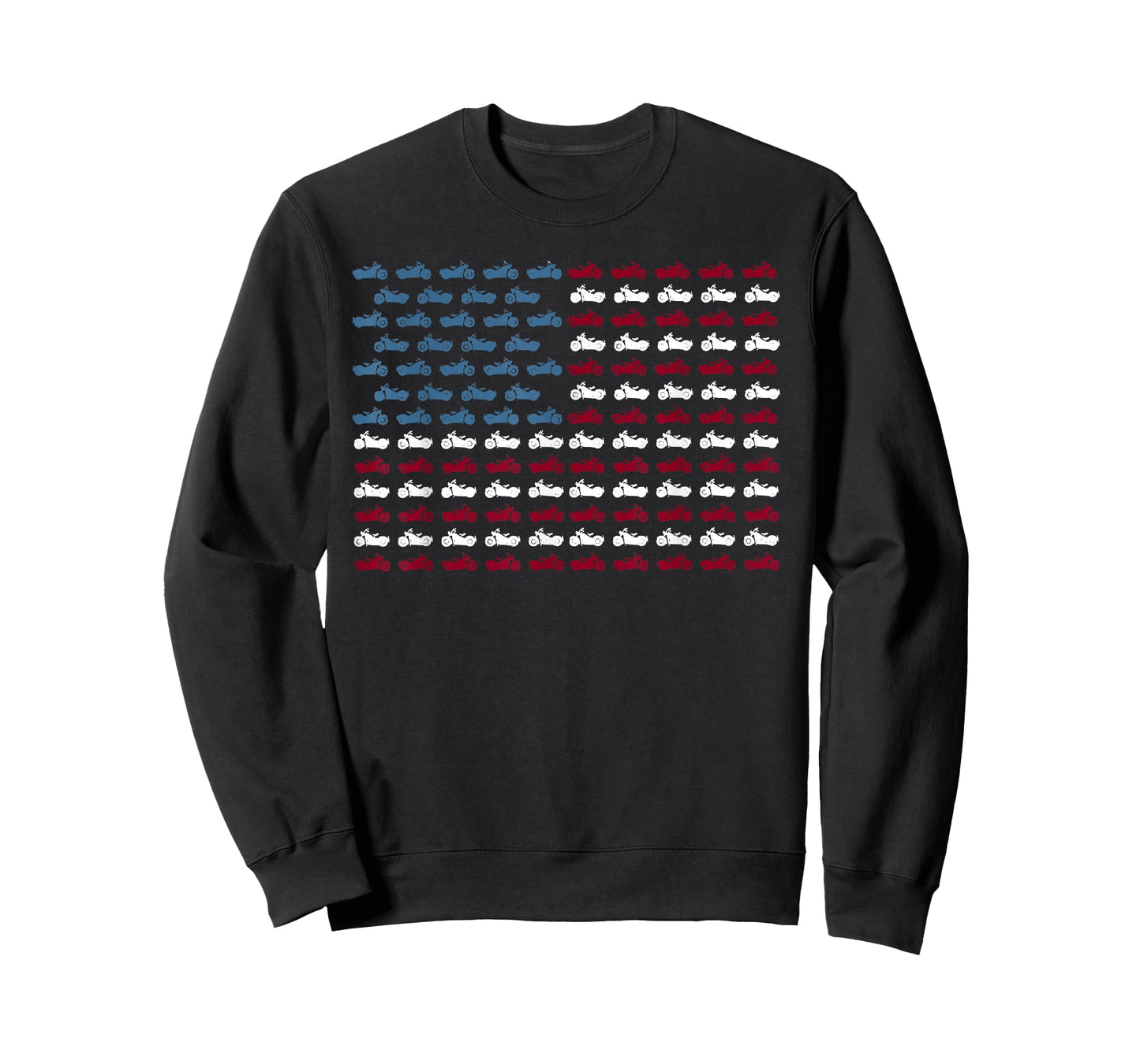 Vintage American Flag Made of Motorcycle Funny 4th of July T-Shirt