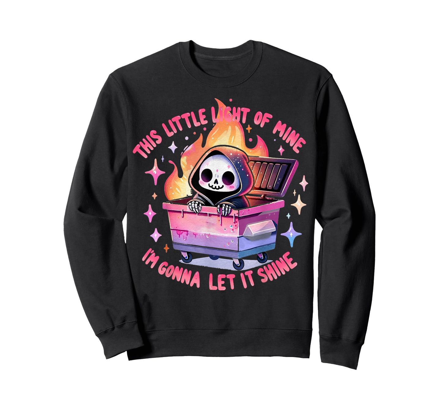 Funny Groovy This Little Light-of Mine Lil Dumpster Fire T-Shirt
