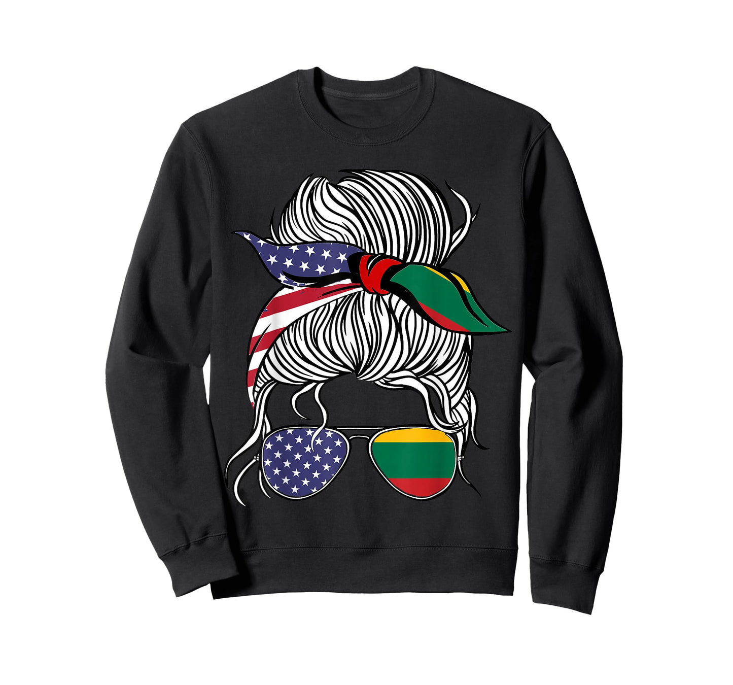 American Lithuanian Patriot Flag Women Girl Lithuania Grown T-Shirt