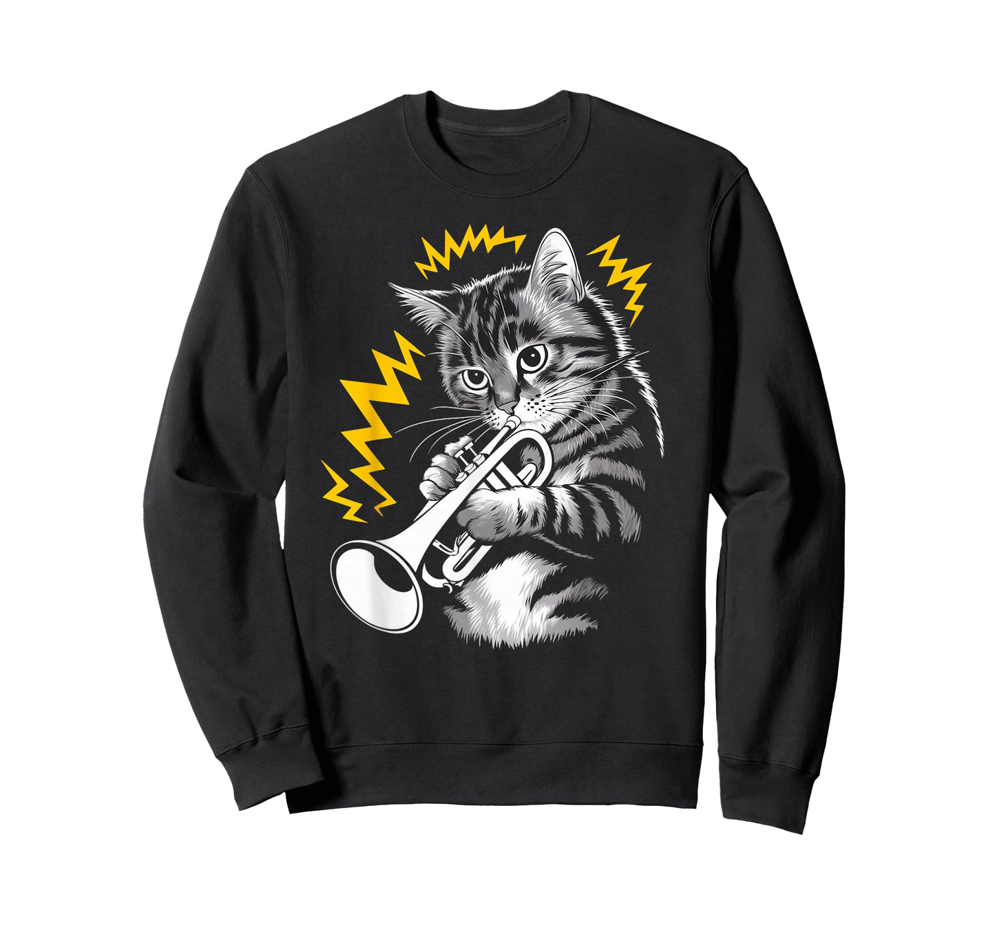 Rockstar Trumpeter Cat on Cat Trumpet T-Shirt