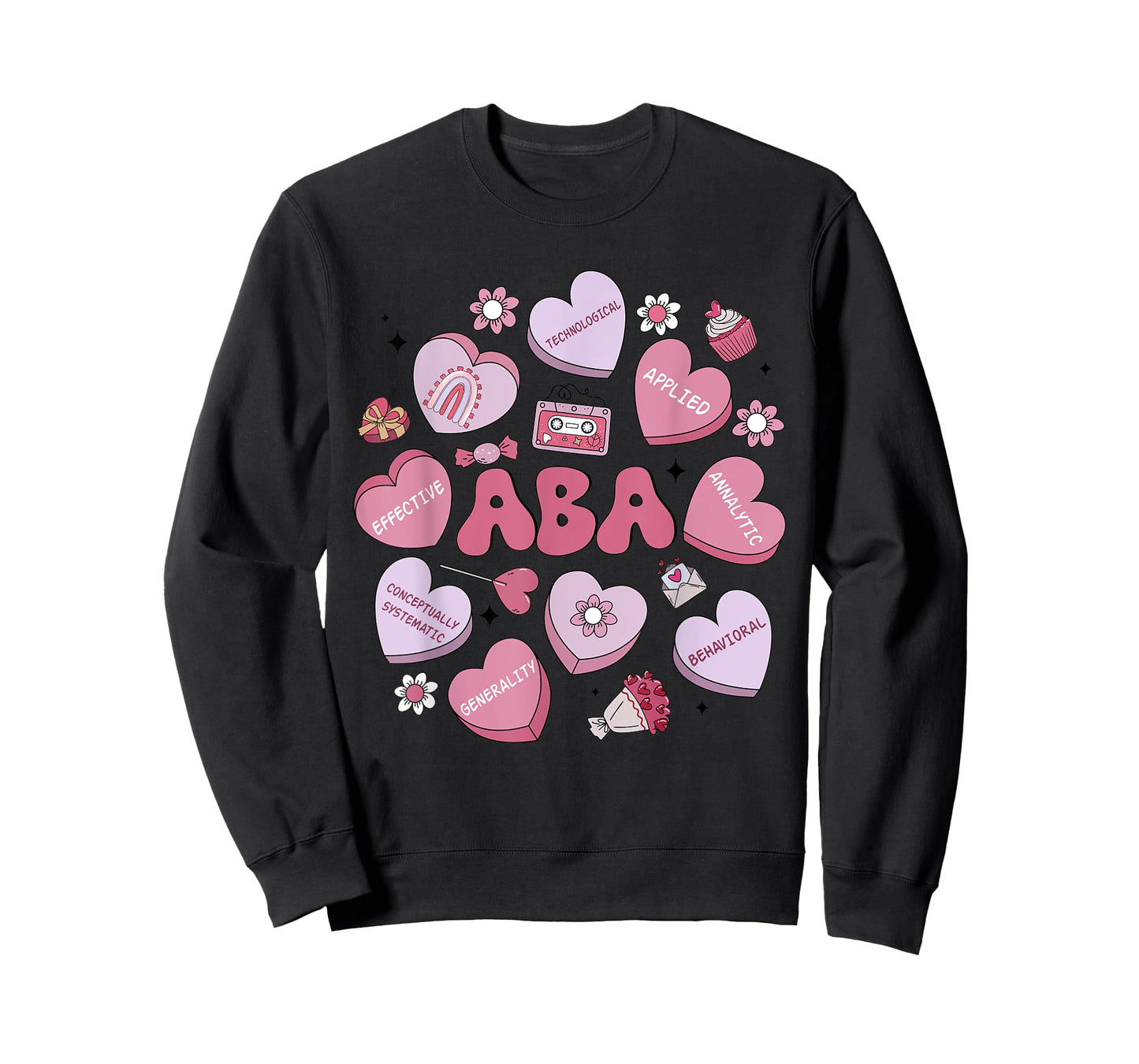 Cute Funny ABA Therapy Candy Heart SLP Behavior Valentines T-Shirt