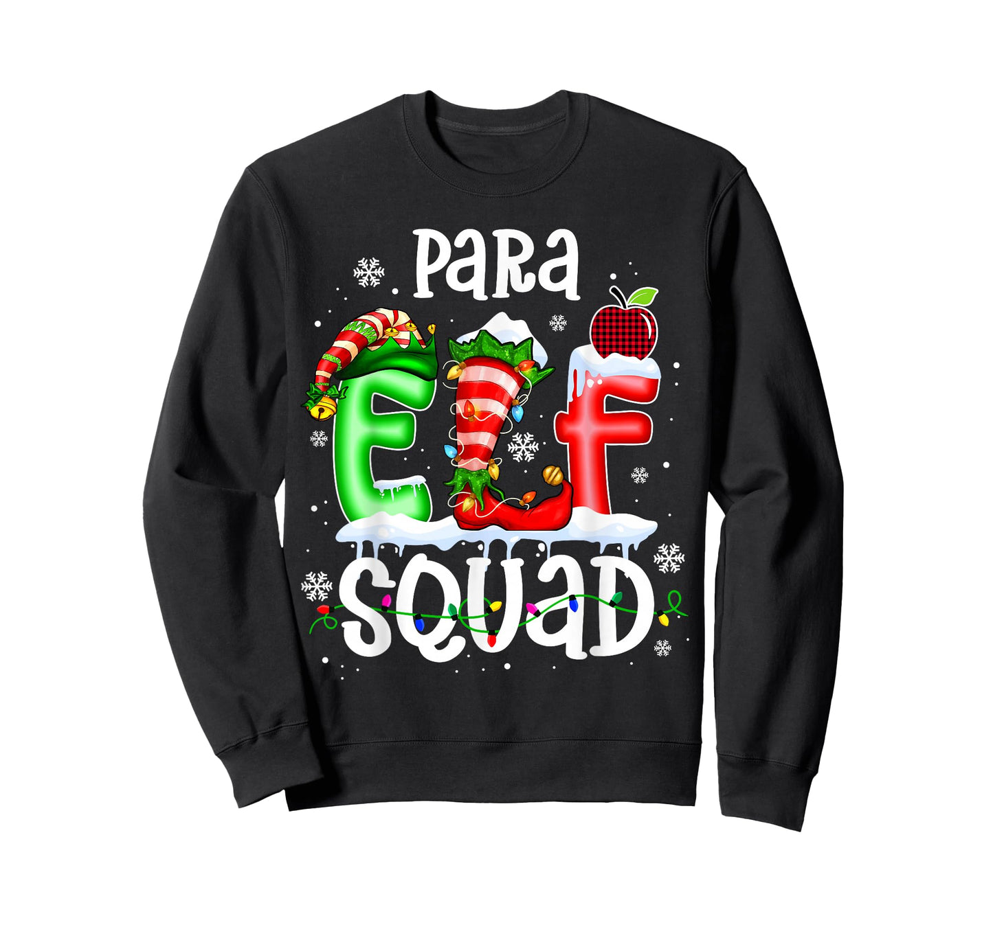 Cute para ELF Squad Funny Christmas ELF Kids Teacher Group T-Shirt