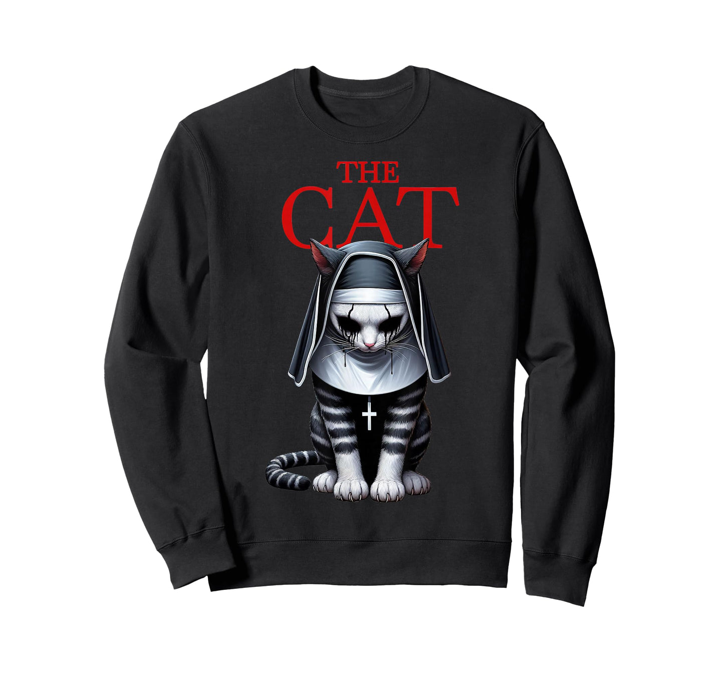 The Cat Horror Cat Halloween Scary Funny T-Shirt