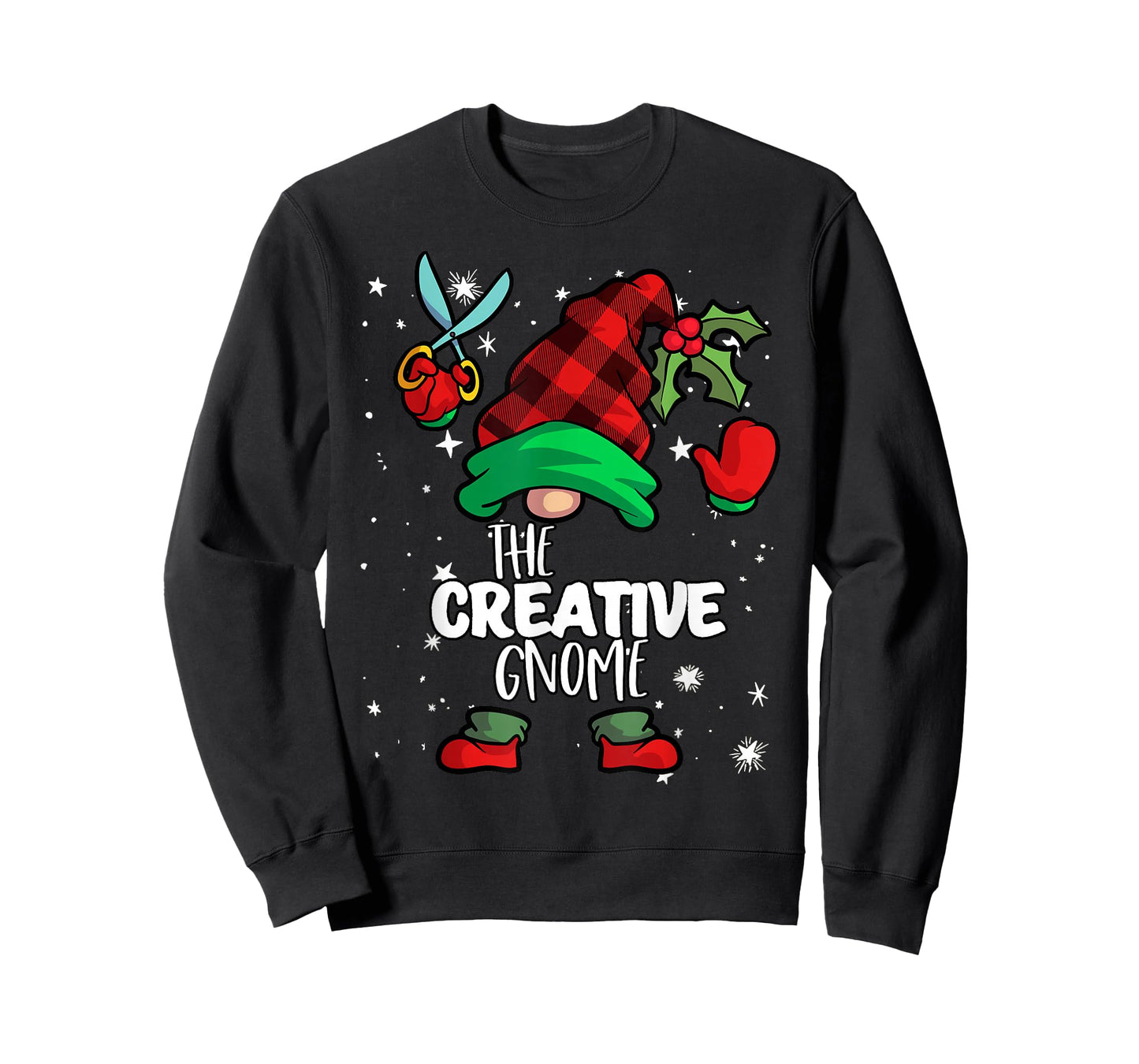 Creative Gnome Red Buffalo Plaid Matching Family Christmas T-Shirt