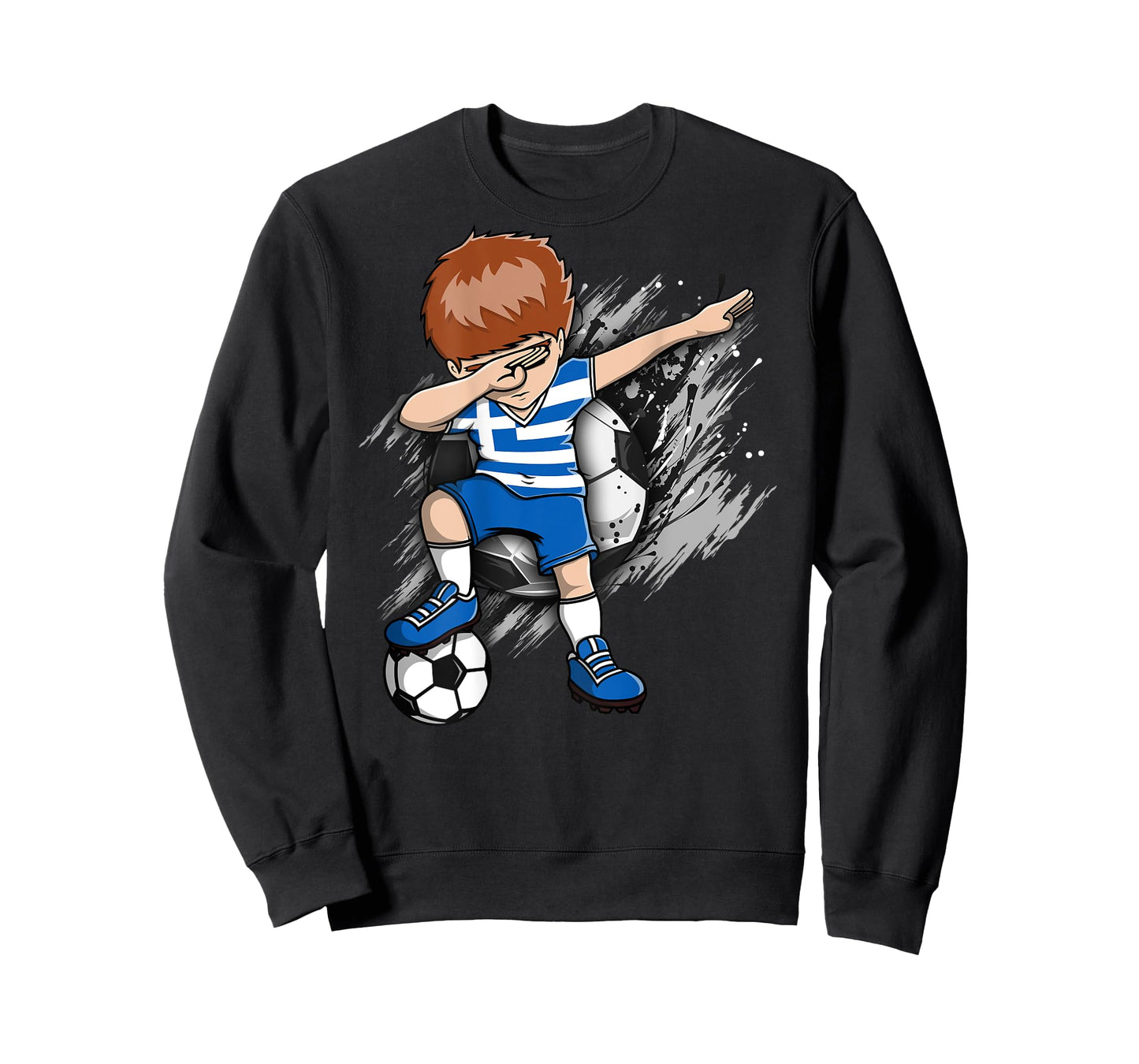 Dabbing Soccer Boy - Greece Jersey Greek Football Lovers Art T-Shirt