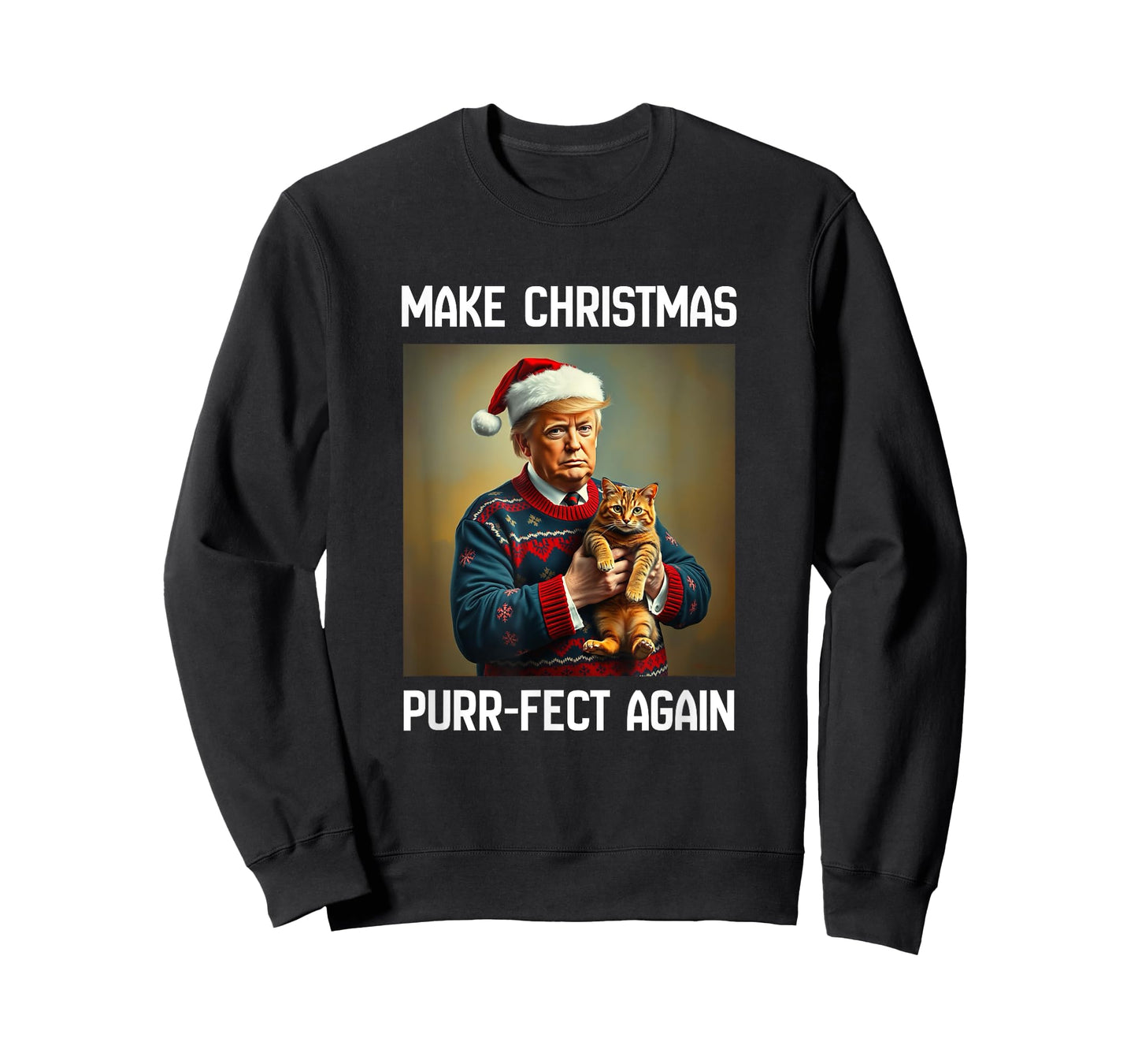 Cats for Trump Make Christmas Purr-fect Again T-Shirt