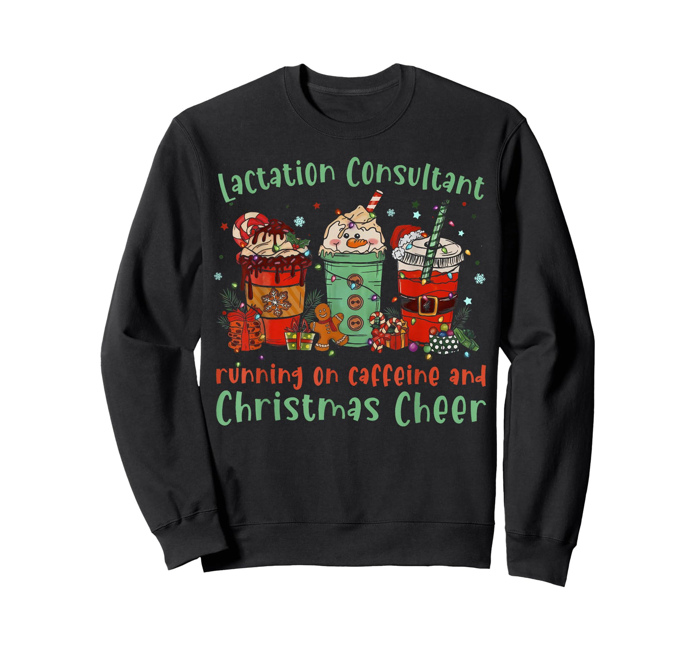 Coffee Christmas Lactation Consultant Breastfeeding IBCLC T-Shirt
