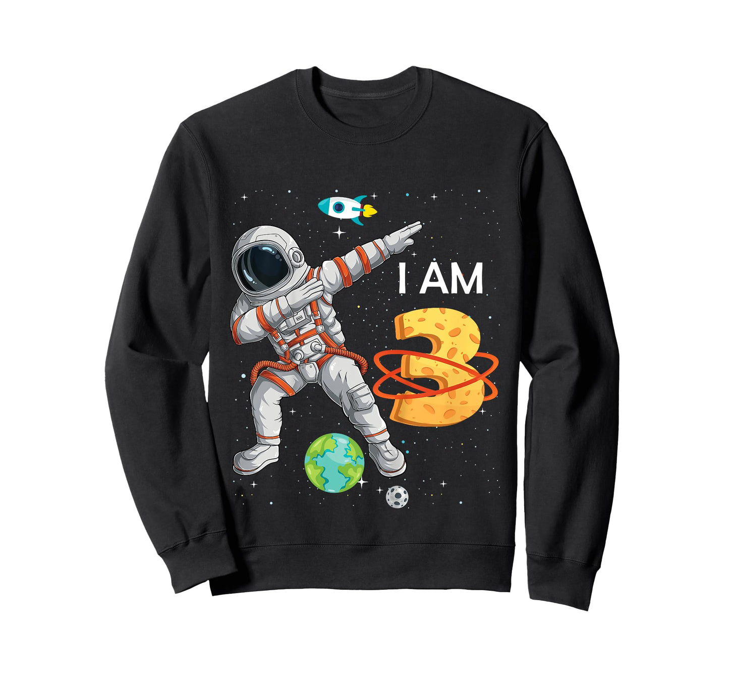Kids 3 Years Old Birthday Boy Astronaut Space 3rd B-Day T-Shirt