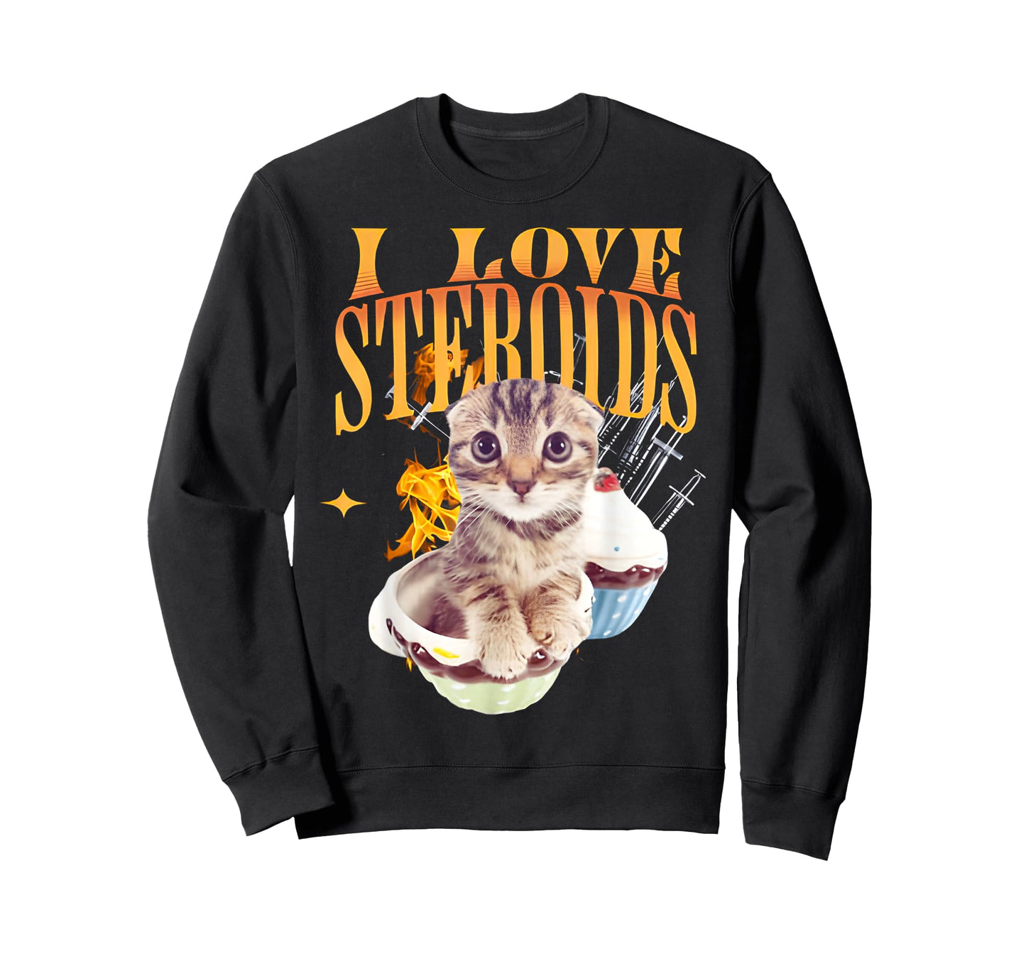 I Love Steroids CAT Funny Meme Cute T-Shirt