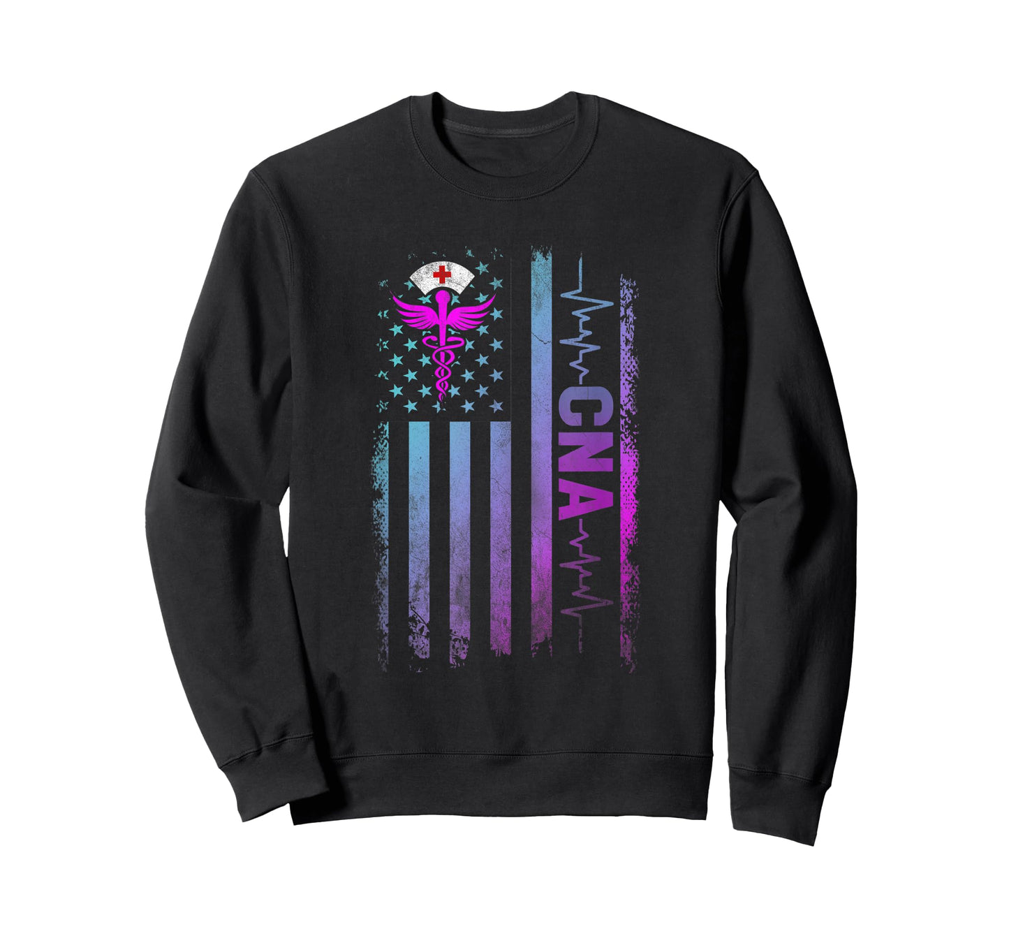 CNA Job Certified Nursing Assistant USA Flag Women Men T-Shirt