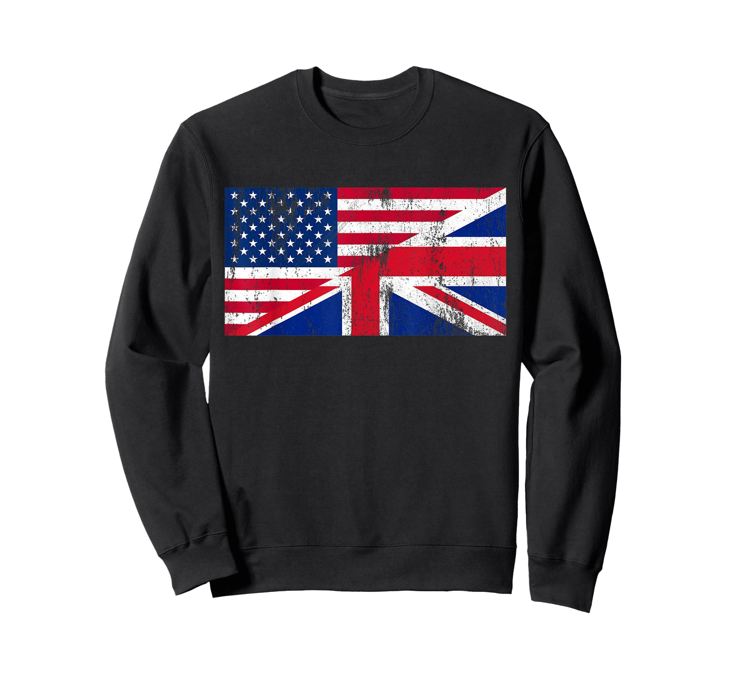 UK and US Flag Friendship Distressed T-Shirt T-Shirt