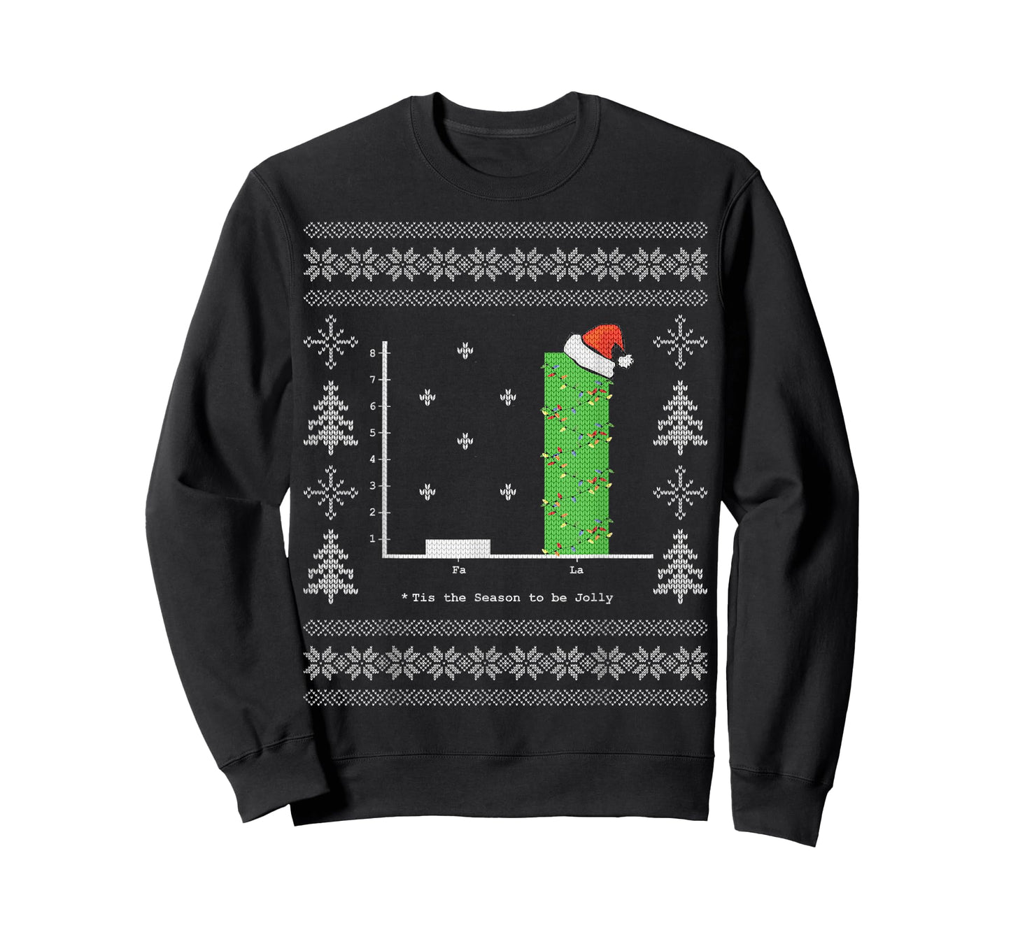 Christmas Carol Math Bar Graph Ugly Christmas T-Shirt T-Shirt