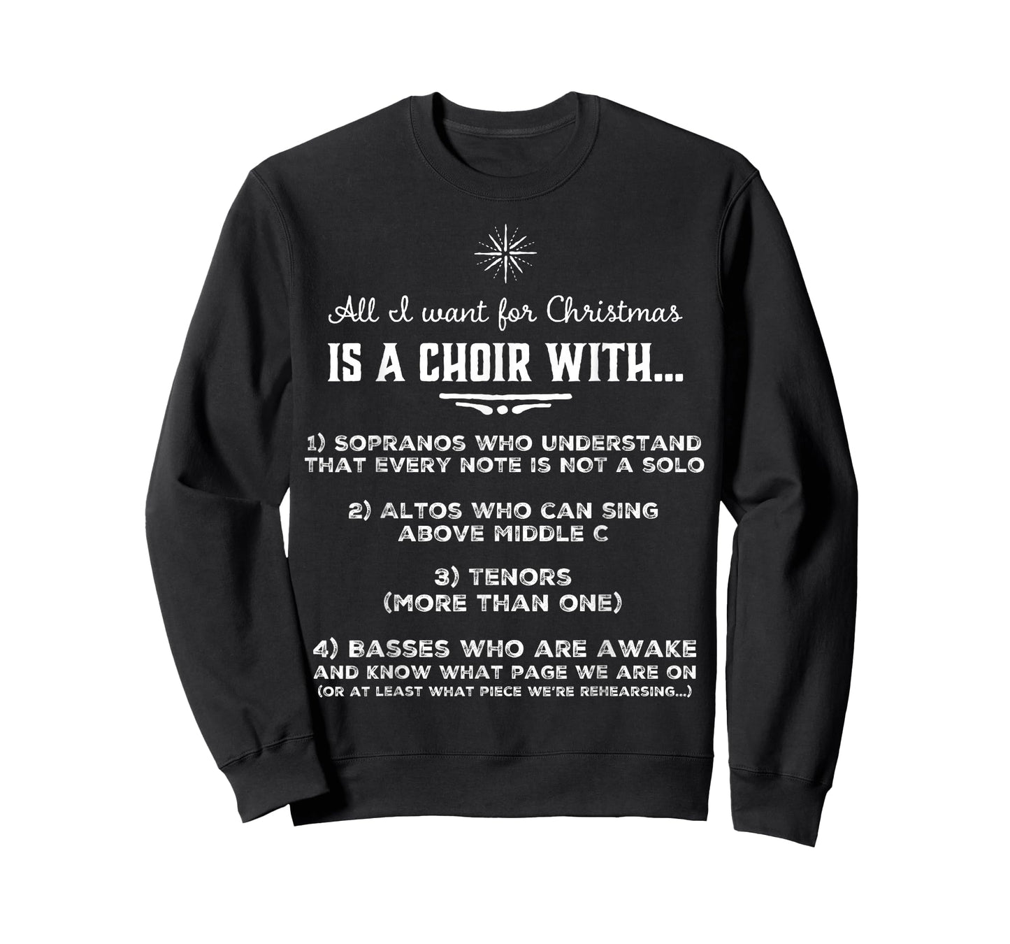 Choir People United Funny Choir Director T-Shirt - Black, Small, Unisex, Short Sleeve, Classic Fit, Christmas, Celebration