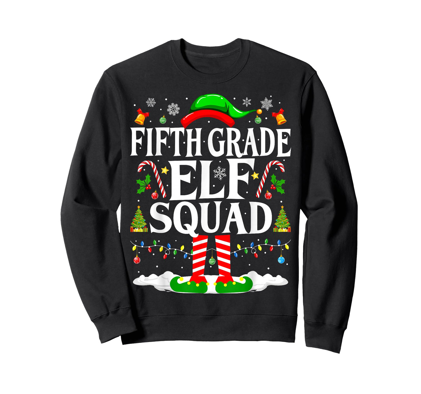 5th Grade Elf Squad Xmas Funny Christmas Fifth Grade Elf T-Shirt