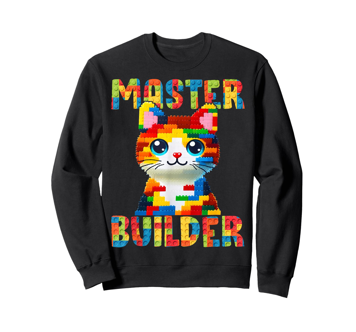 Master Builder Block Building Toy Kids Girls Cat Lover T-Shirt
