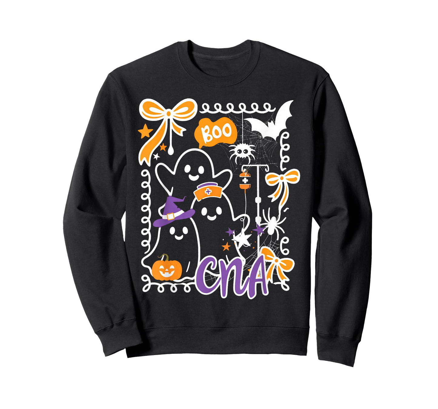 Coquette Halloween CNA Boo Ghost Certified Nursing Assistant T-Shirt