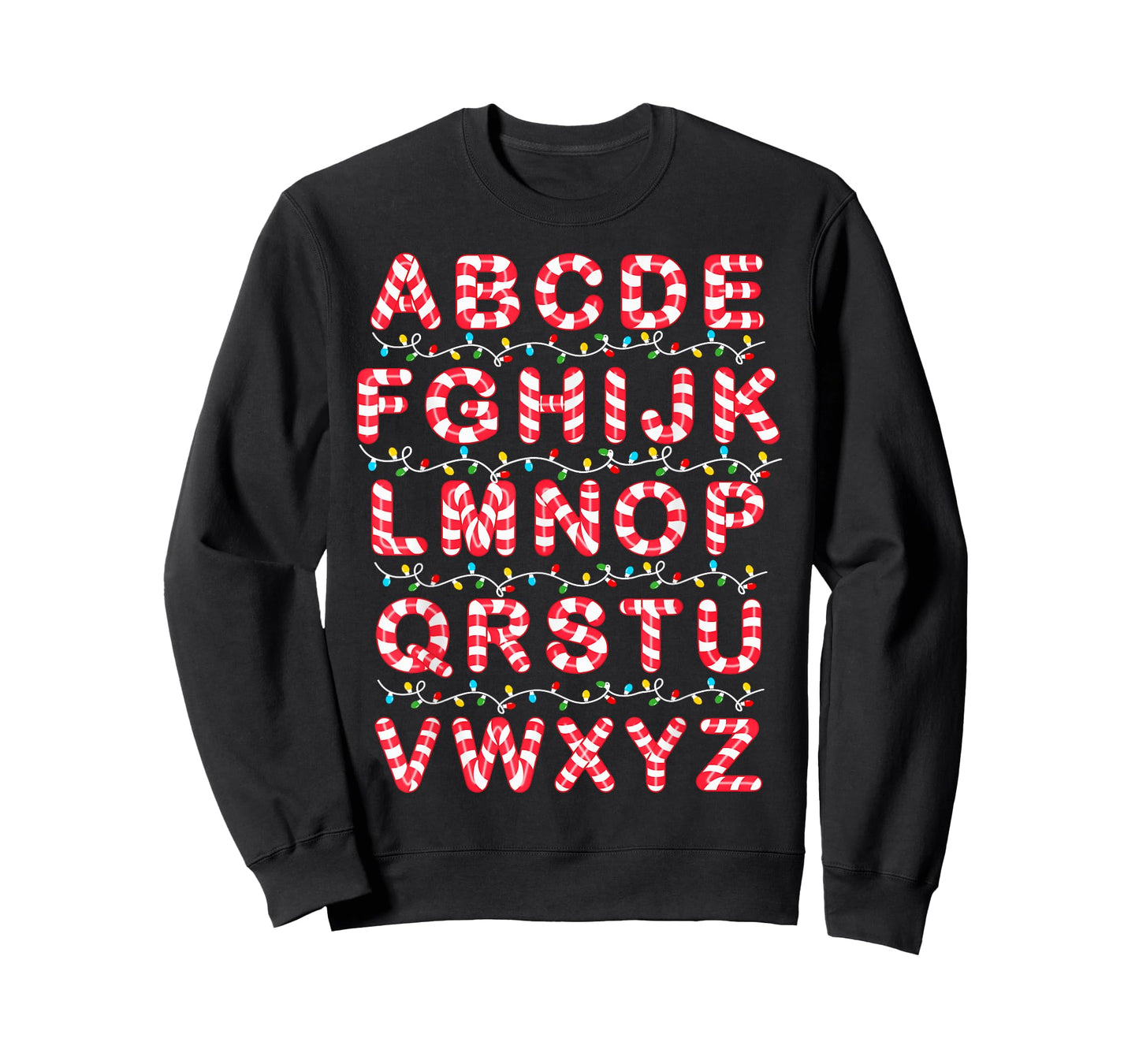 Christmas Alphabet Candy Cane Pre-K Kindergarten Teacher T-Shirt