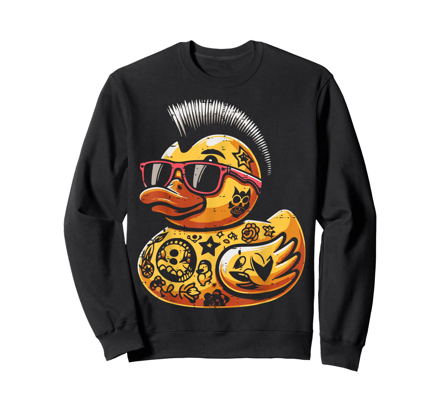 Mohawk Rubber Duck Punk Rock Rocker Toddler Boys Kid Men T-Shirt