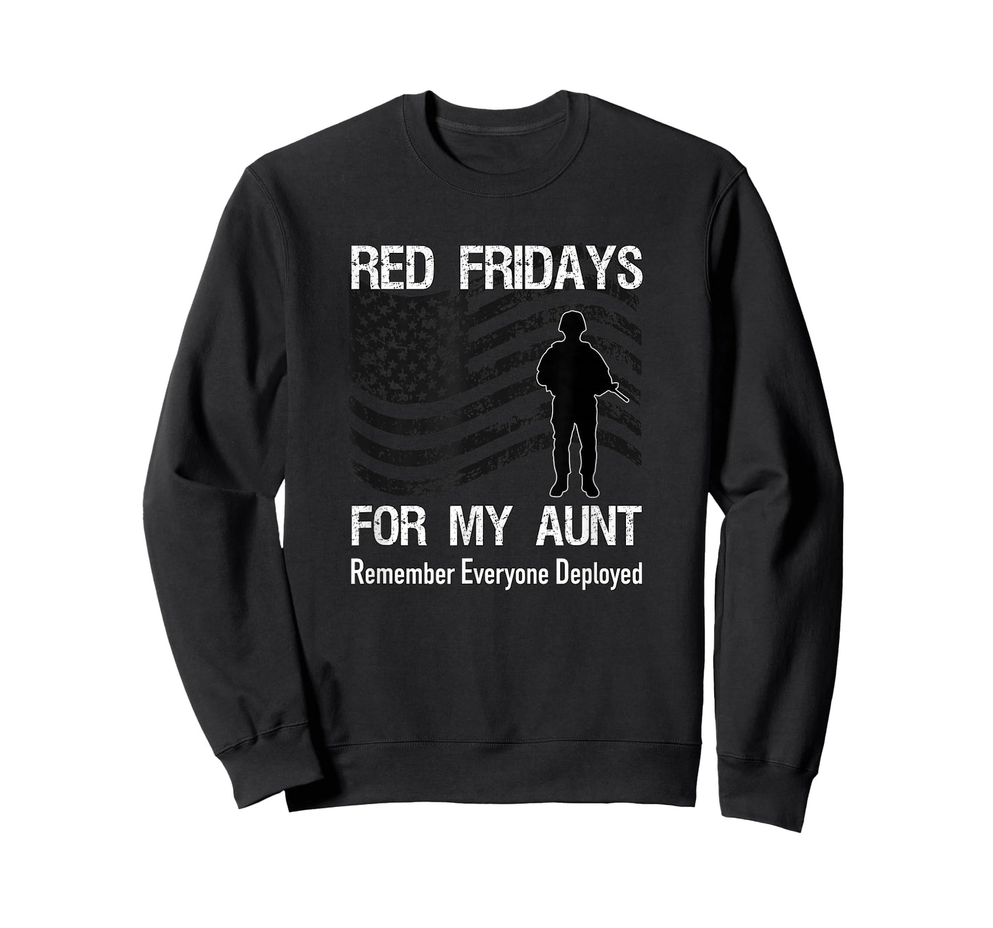 Red Friday Military Shirt Aunt American Flag Deployed Tshirt T-Shirt