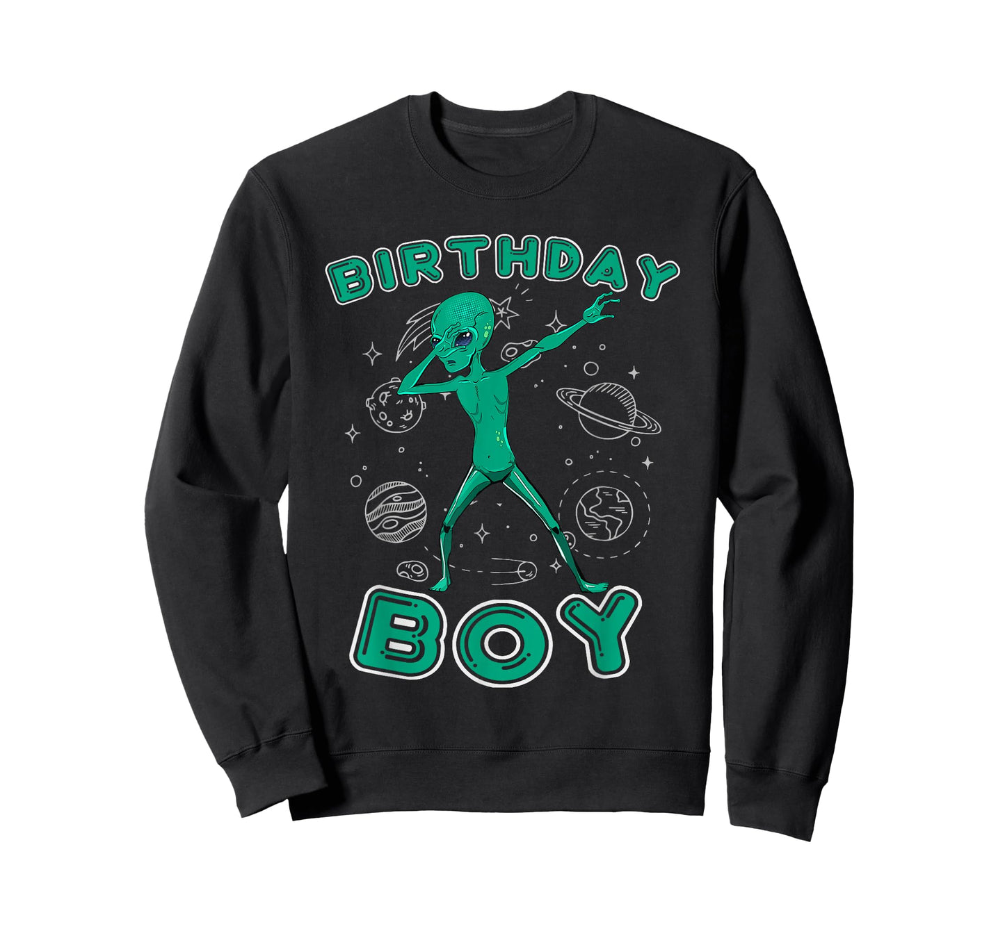 Funny Alien Birthday Boy Tween Teen Boys Kids Youth Men T-Shirt
