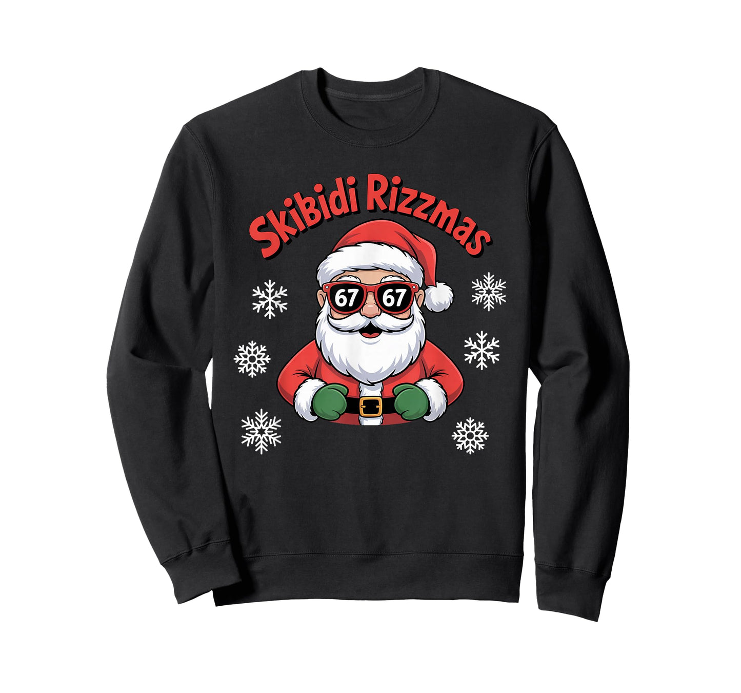 Merry Rizz Mas 67 Sigmas- Funny School Christmas T-Shirt