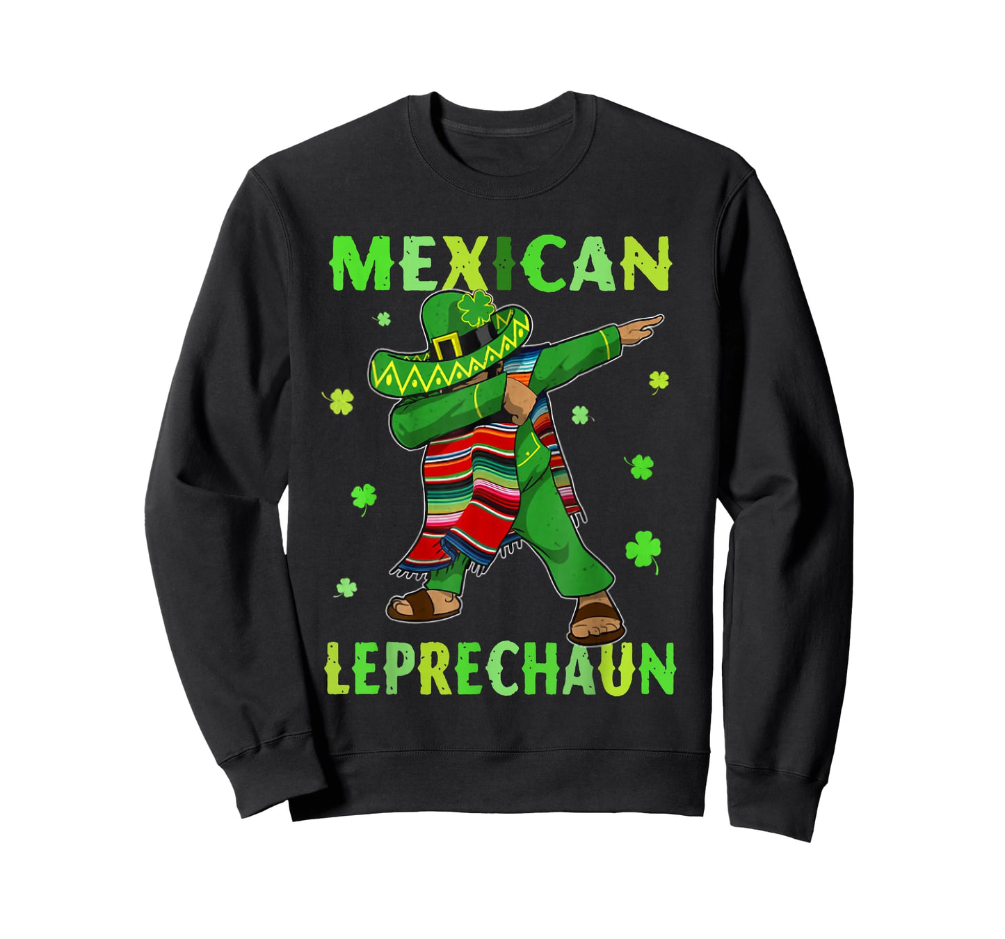 Funny Mexican Leprechaun Dabbing Mexico St Patricks Day Tee T-Shirt