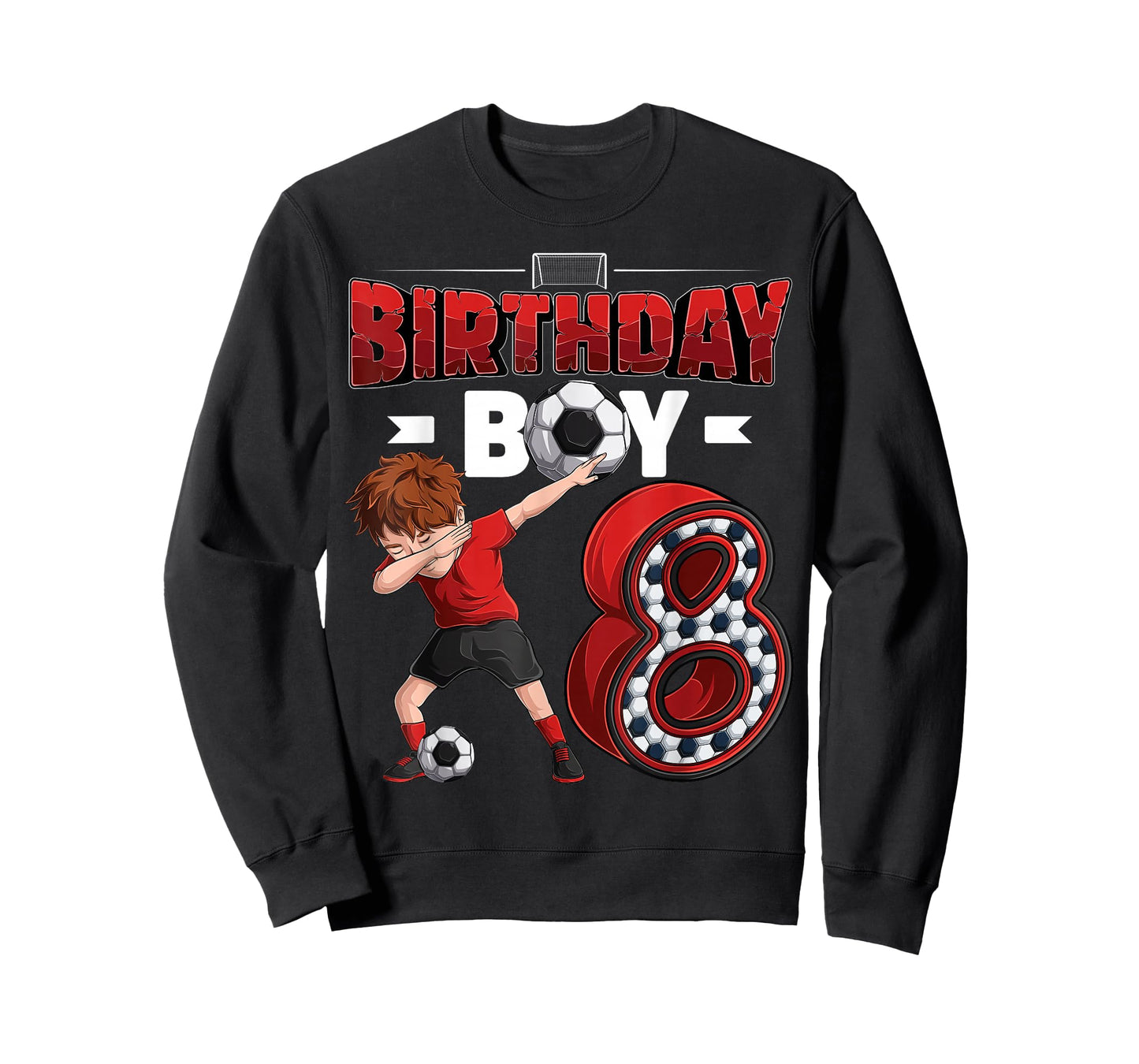 dabbing boy 8 year old Soccer Player 8th birthday party T-Shirt