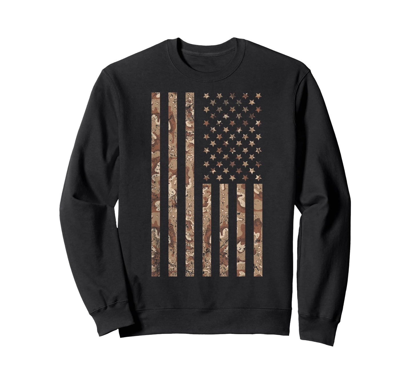 Desert Camo American Flag Military, Tactical Camouflage USA T-Shirt
