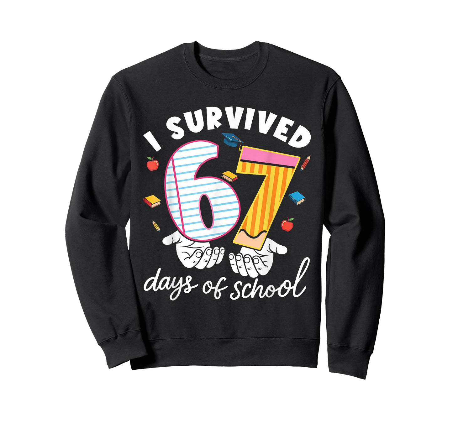 I Survived 67 Days of School Funny Cool Meme Student Teacher T-Shirt