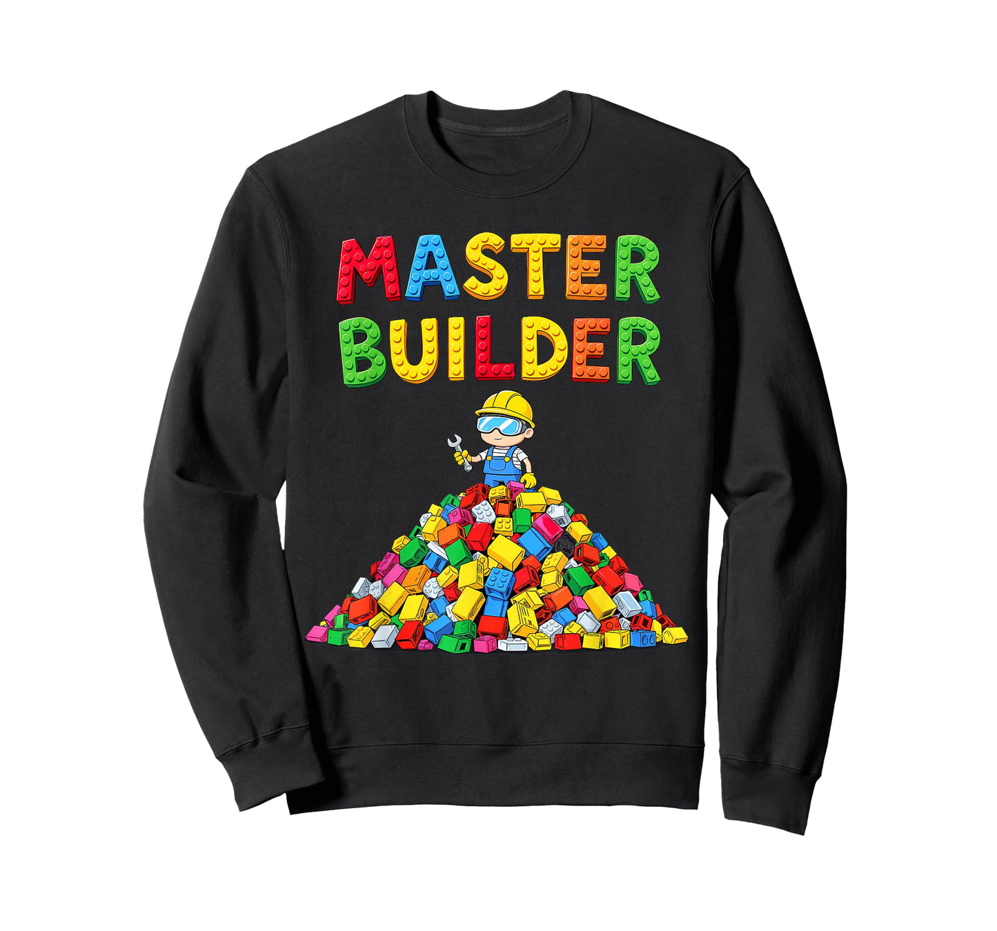 Master Builder Graphic Brick Lover Block Building Toys T-Shirt