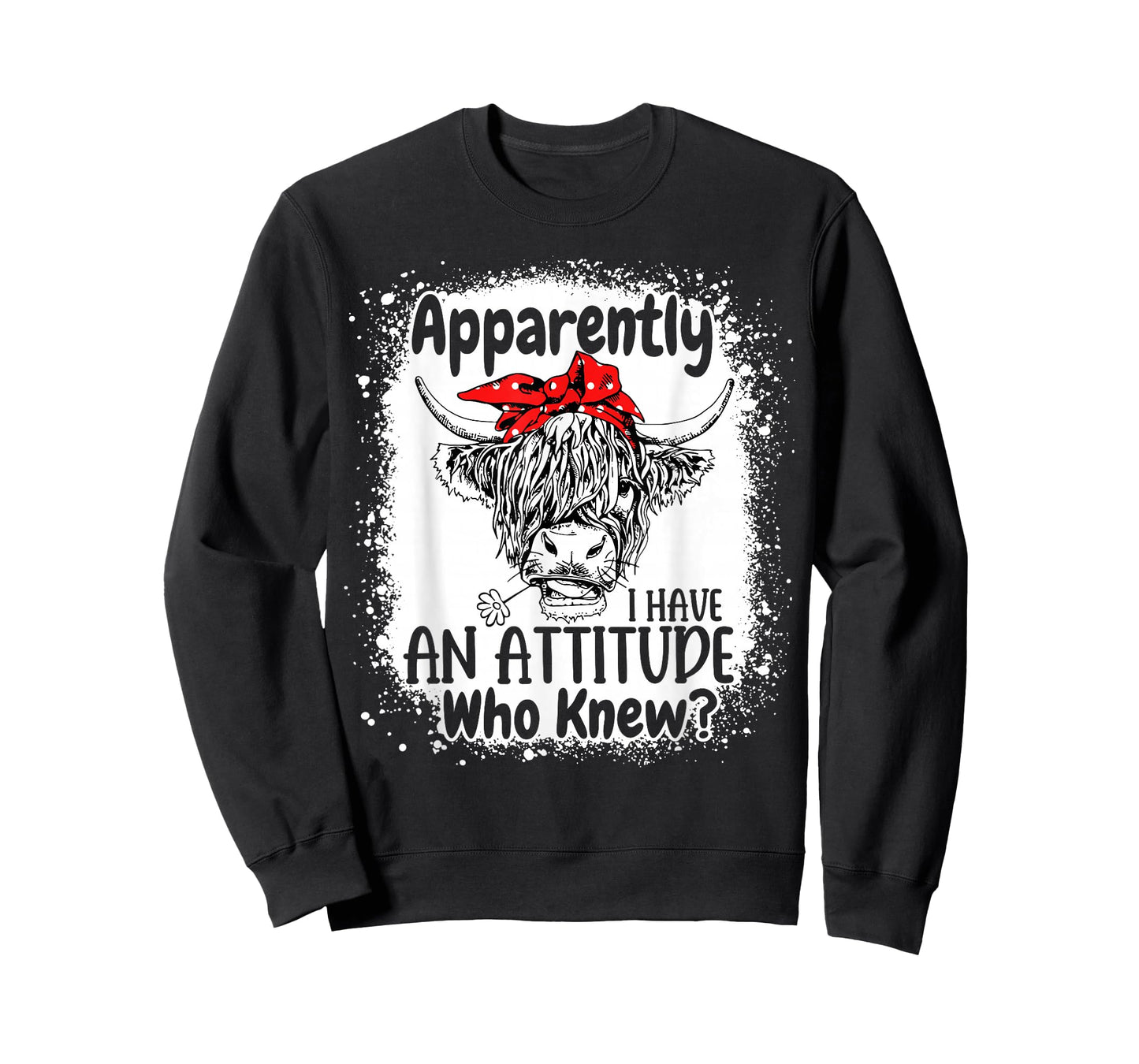 Apparently I Have An Attitude Who Knew Bleached Highland Cow T-Shirt