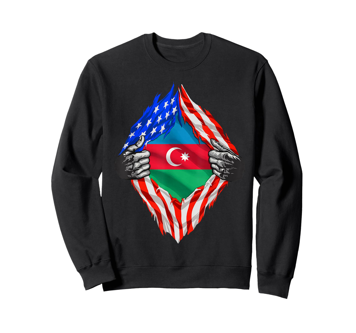 Azerbaijan Shirt USA Azerbaijan Flag Azerbaijani Roots T-Shirt