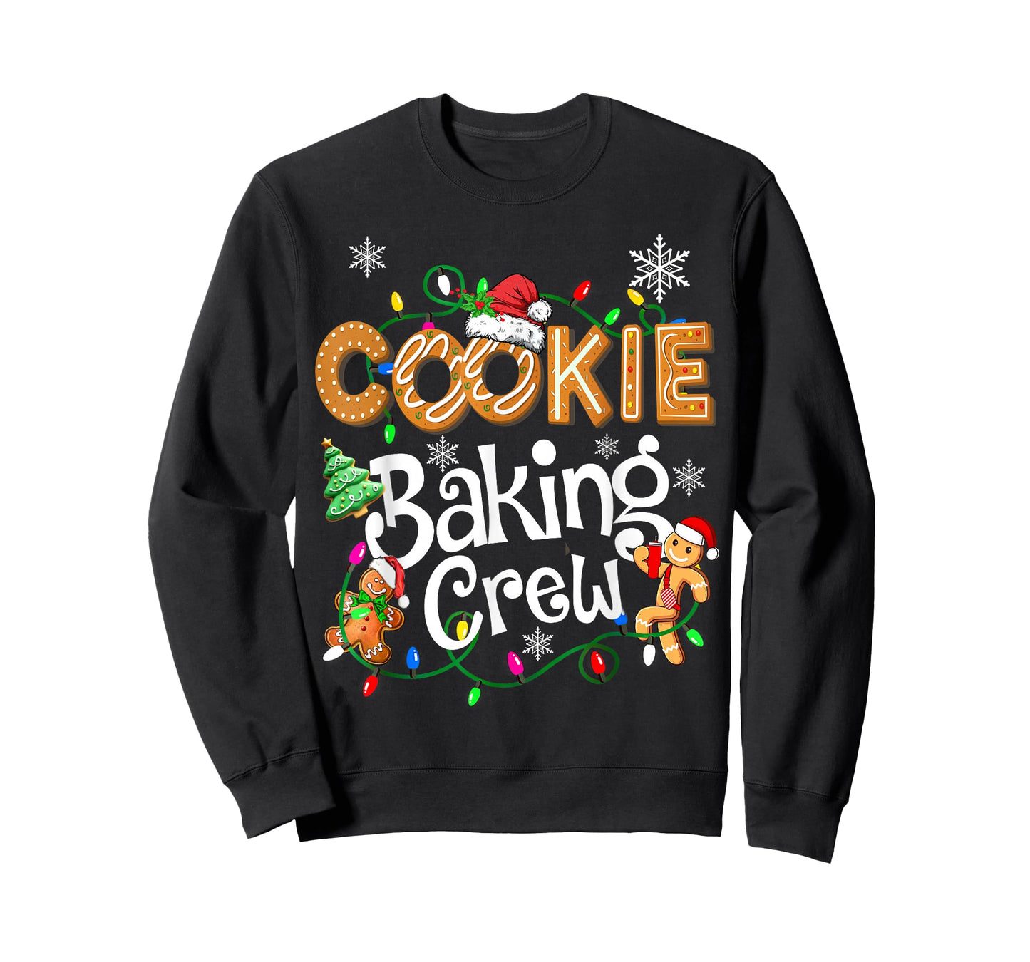Cookie Baking Crew Cooking Lover Santa Xmas Gingerbread T-Shirt