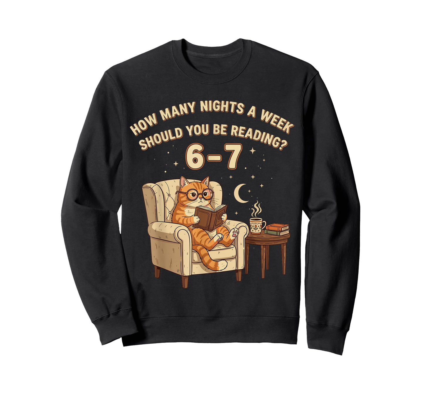 Funny Cat Reading 6-7 Meme English Teacher Book Lover Humor T-Shirt