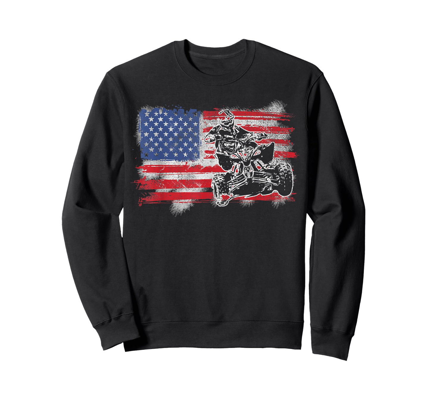 American USA Flag ATV Four Wheeler Quad Bike Brap T-Shirt