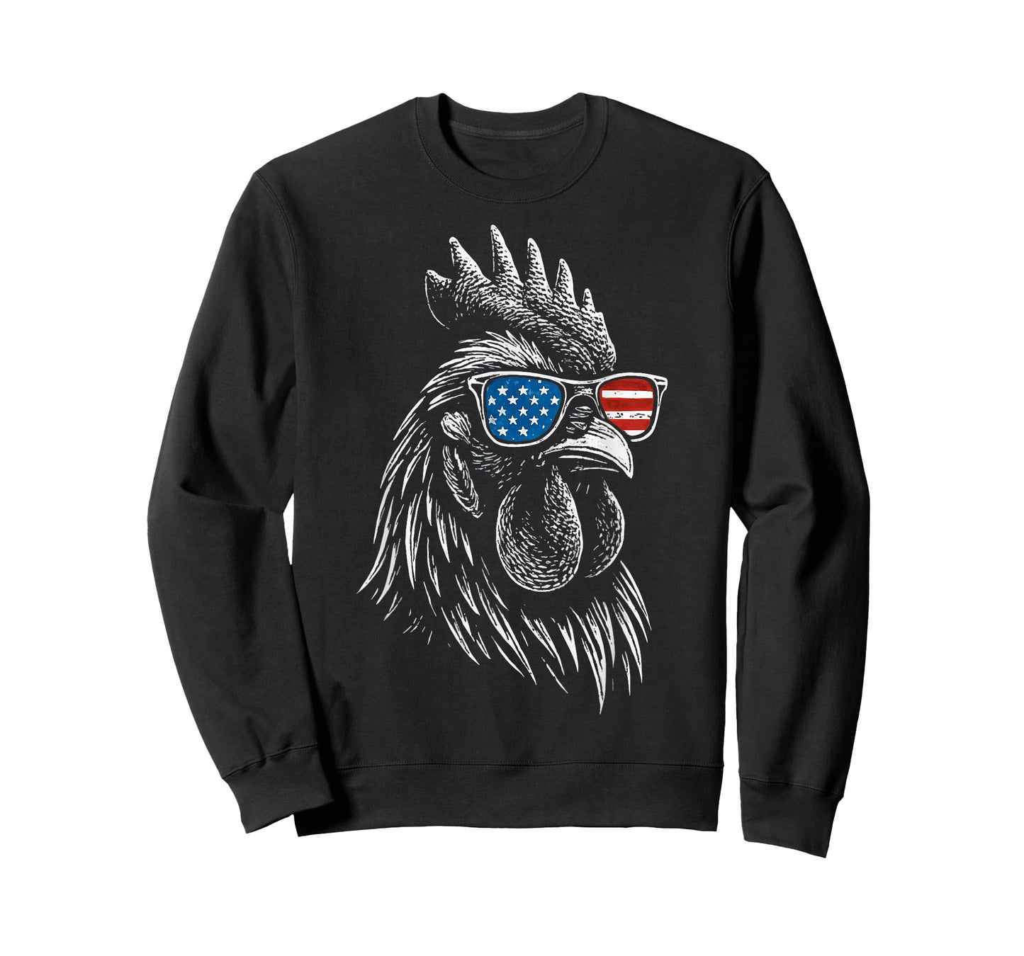 Chicken USA Flag Sunglasses Rooster 4th Of July T-Shirt