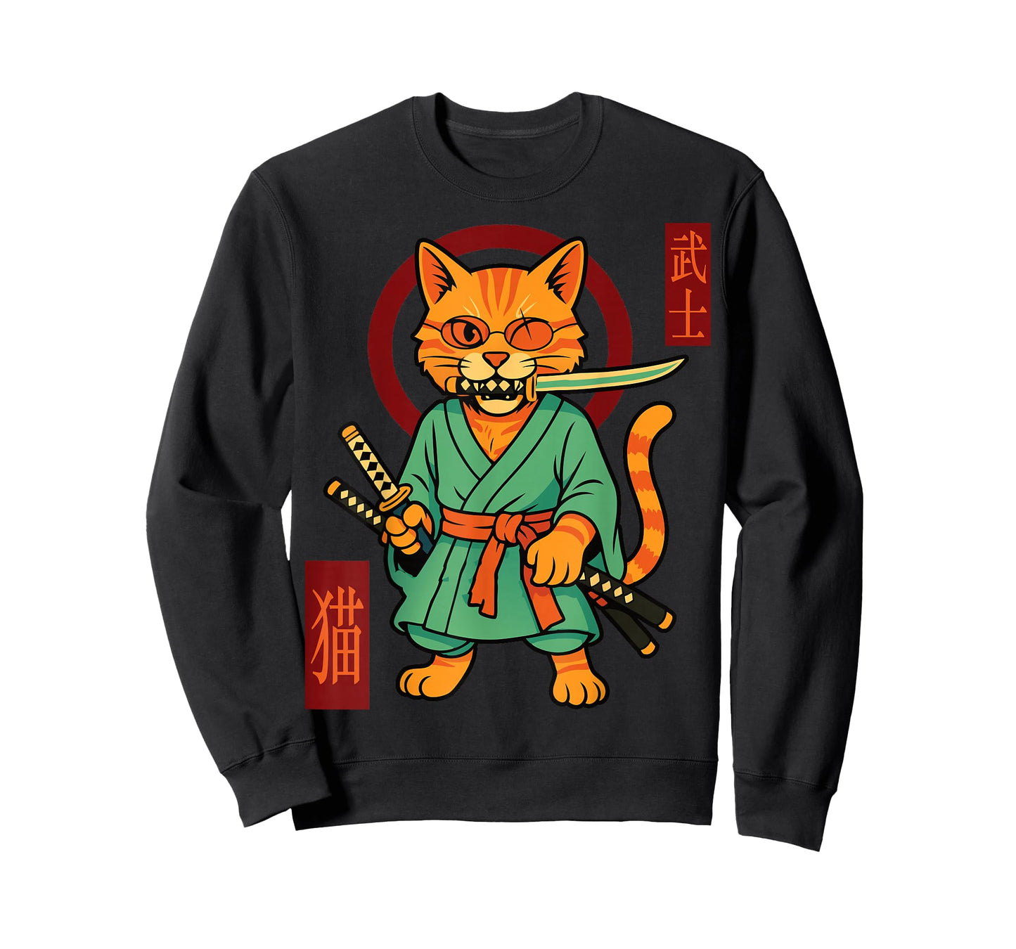 Zoro Pirate - Samurai Cat Anime Funny Manga Warrior T-Shirt