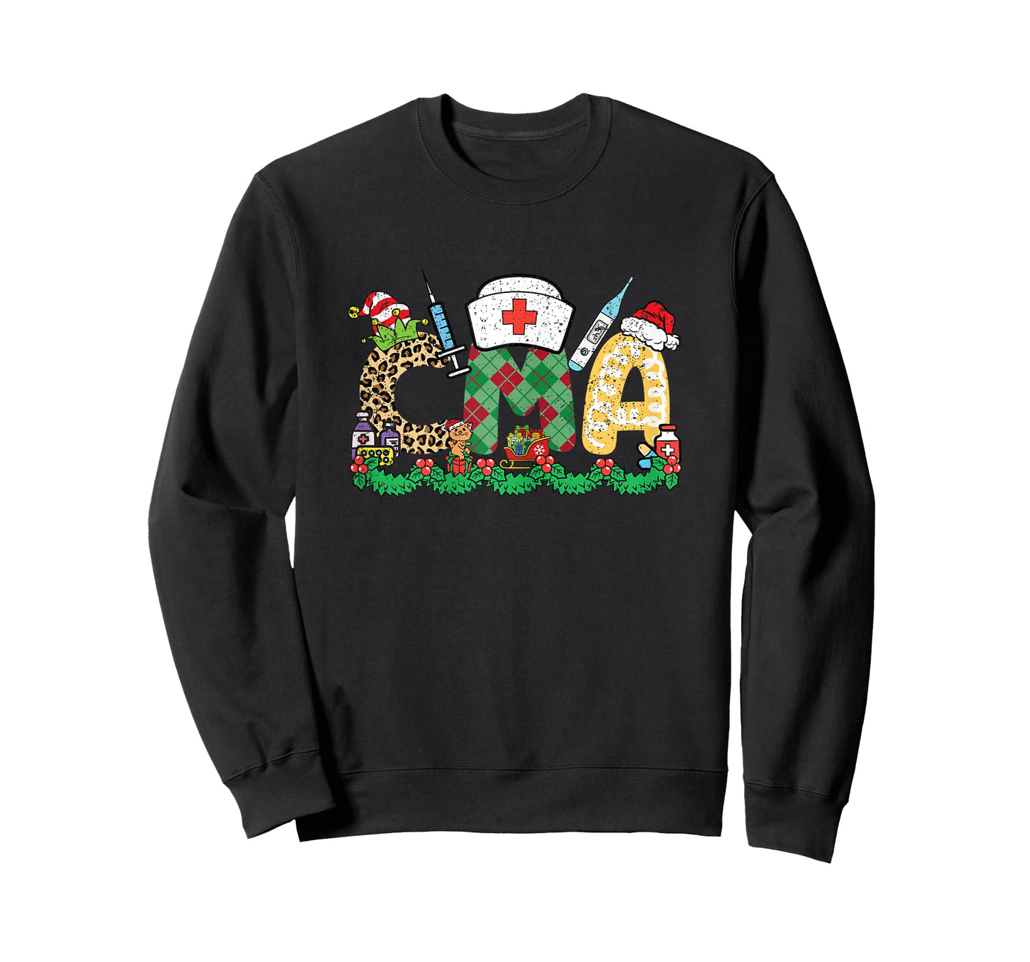 CMA Christmas Pajama X-Mas Certified Medical Assistant T-Shirt