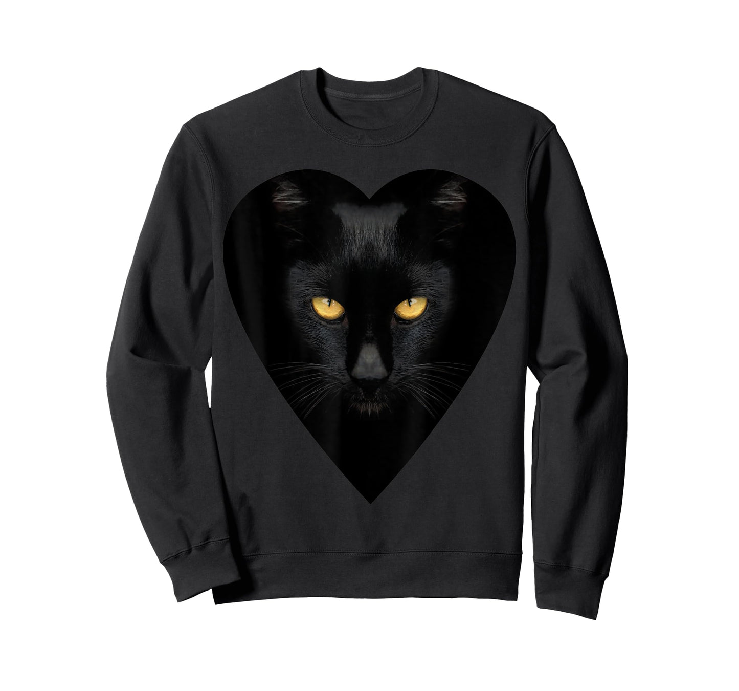 Black Cat With Yellow Eyes, Bombay Cat T-Shirt