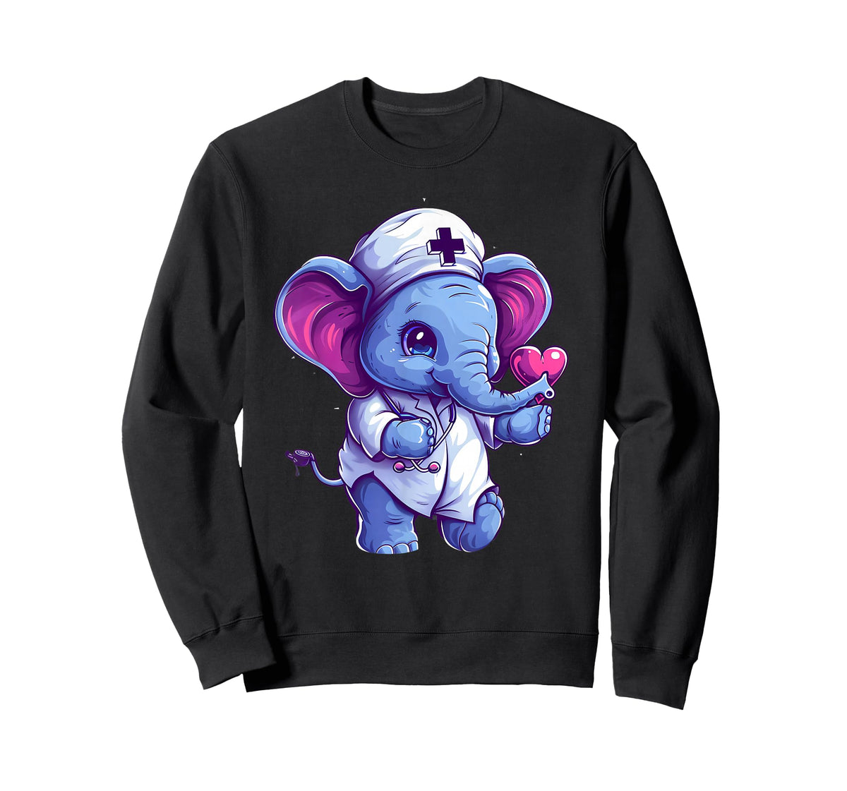 Nurse Elephant Stethoscope Medical Elephant Nursing School T-Shirt