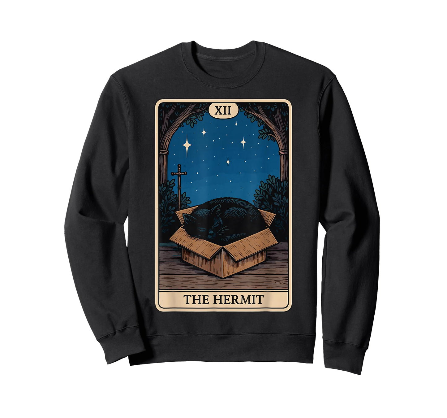 The Hermit Cat Tarot Card T-Shirt